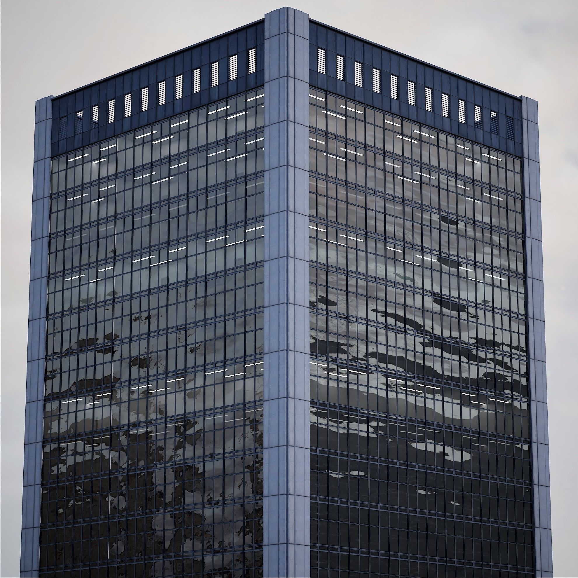 Background Building Pack Low-poly 3D model_22