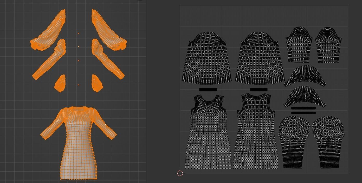 Low poly dress-constructor mannequin wearing dress Low-poly 3D model_2