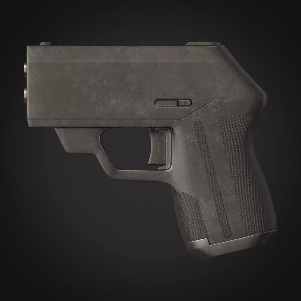 Gun-handgun pistol 3D model_0