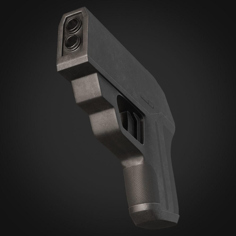 Gun-handgun pistol 3D model_2