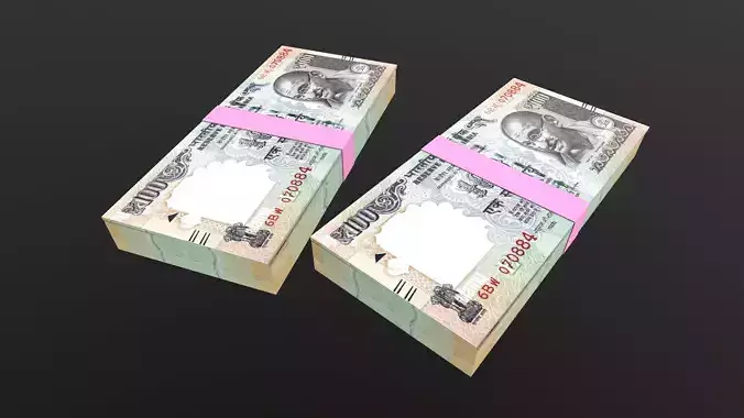 Indian 100 Note Currency Bundle AR VR PBR