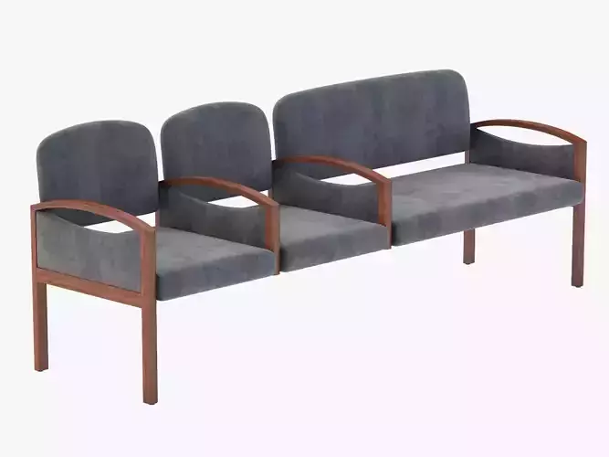 Nemschoff Horizon Multiple Public Seating 722-4-2-Ch-Ls