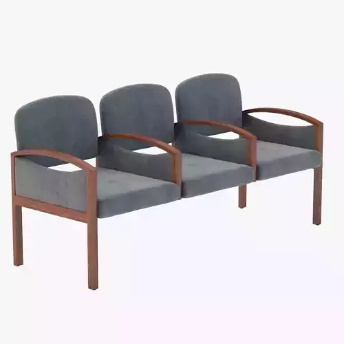 Nemschoff Horizon Multiple Public Seating 722-3 3D model