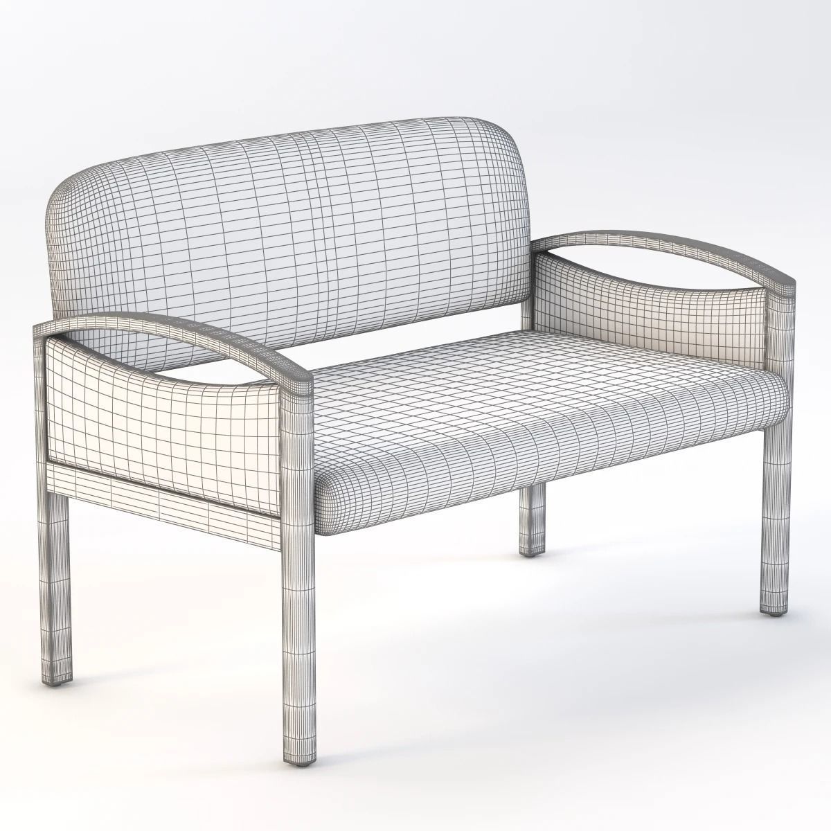 Nemschoff Horizon Multiple Public Seating 722-2-Ls 3D model_4