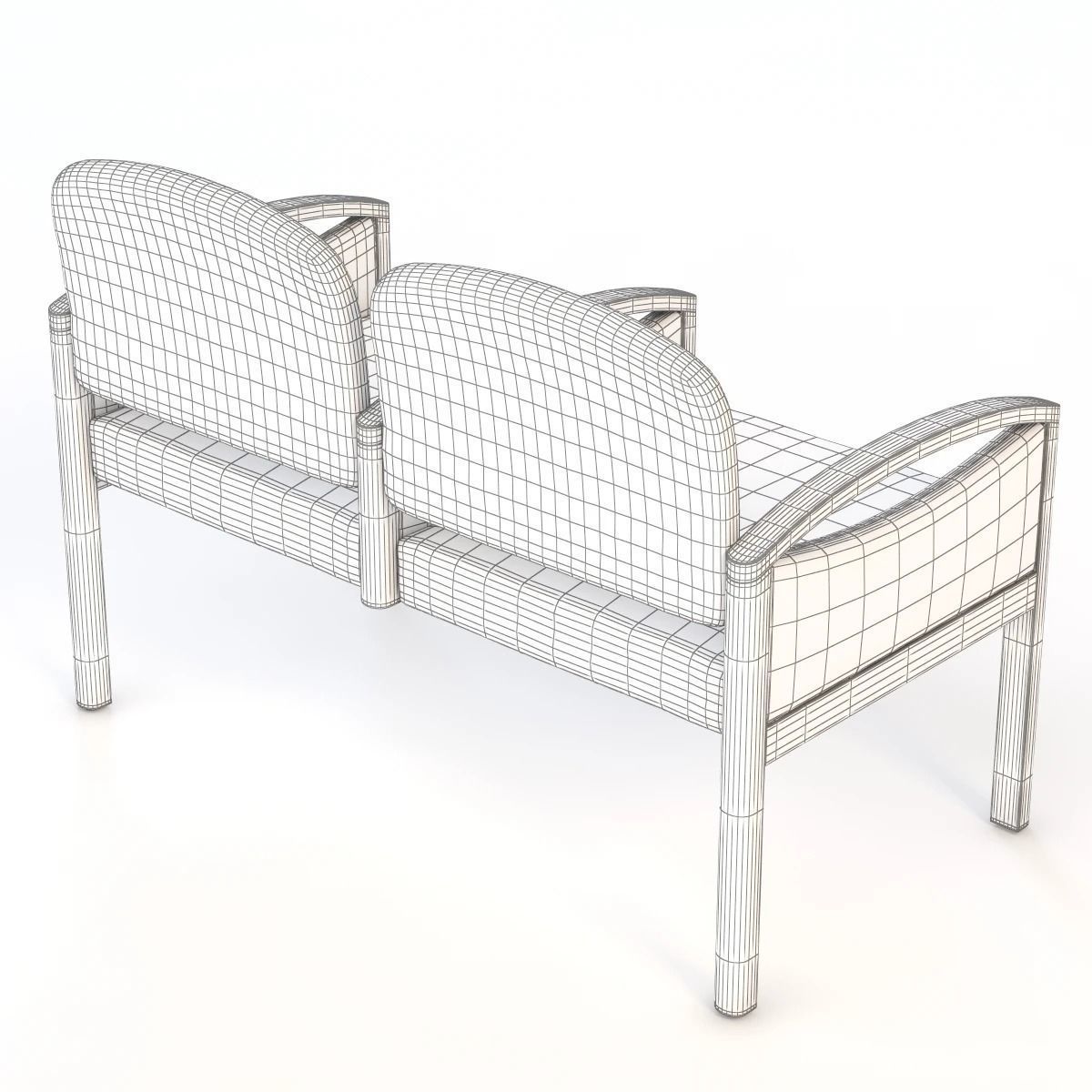 Nemschoff Horizon Multiple Public Seating 3D model_4