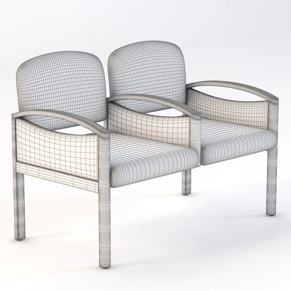 Nemschoff Horizon Multiple Public Seating 3D model_2