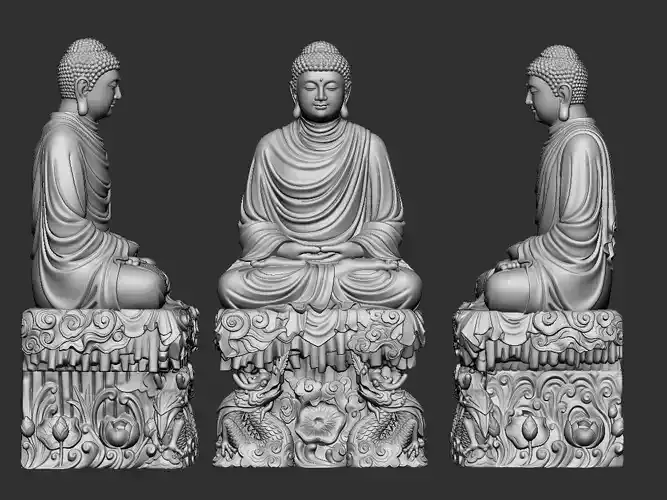 Buddha three statues