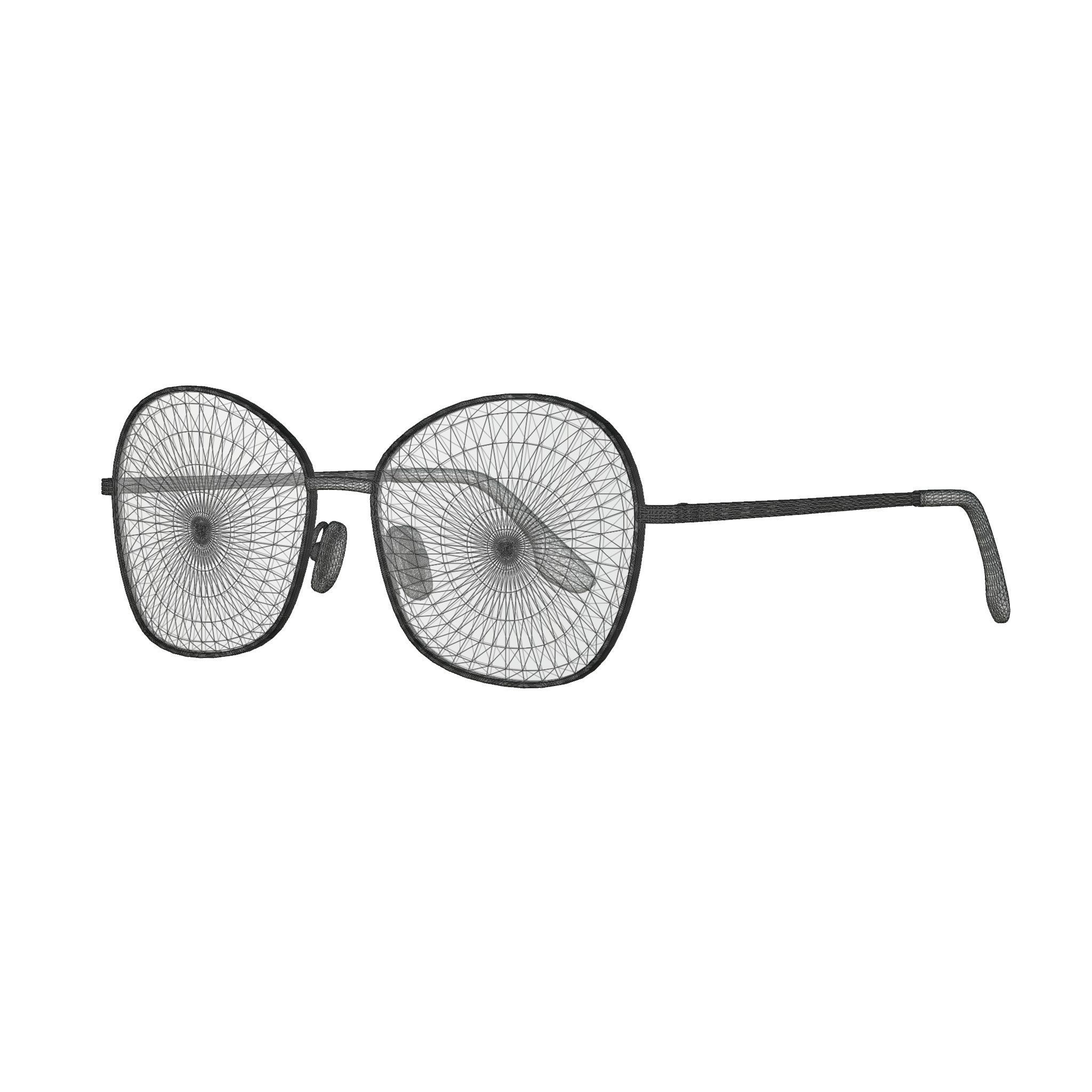 Victoria Beckham - Glasses VTO Virtual Try On  Low-poly 3D model_4