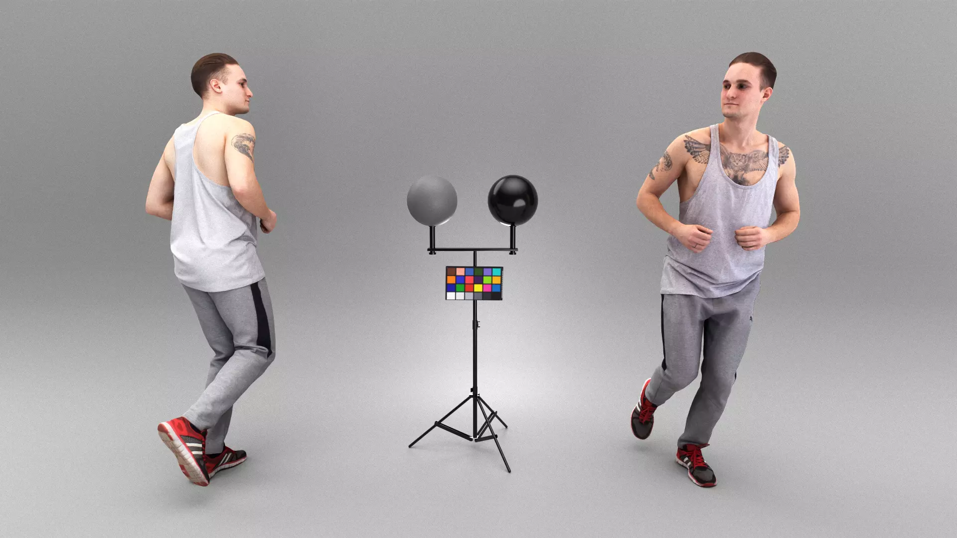 Running young man 388 Low-poly 3D model_0