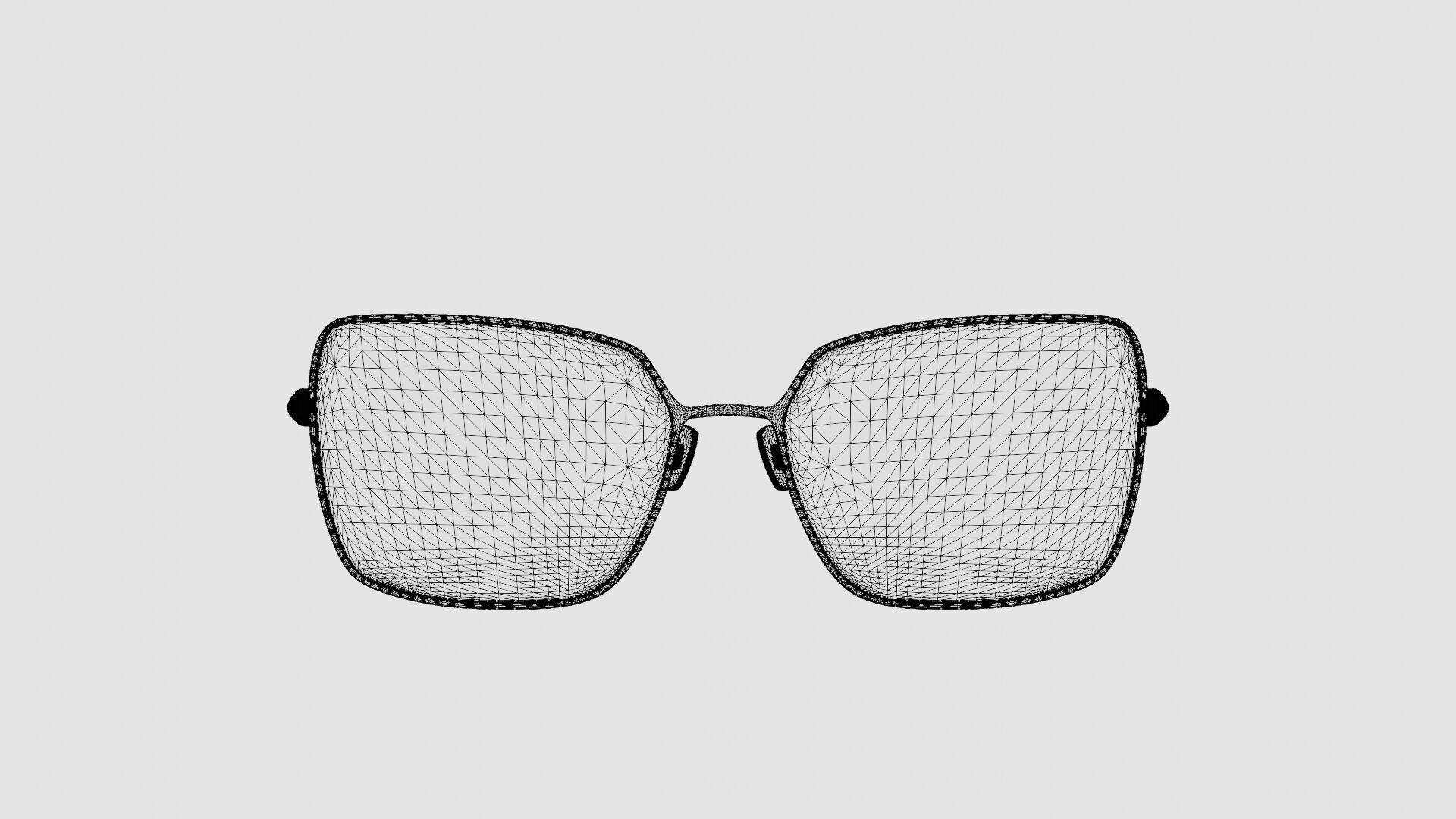 Swarovski - SK5352 016 Glasses Low-poly 3D model_6