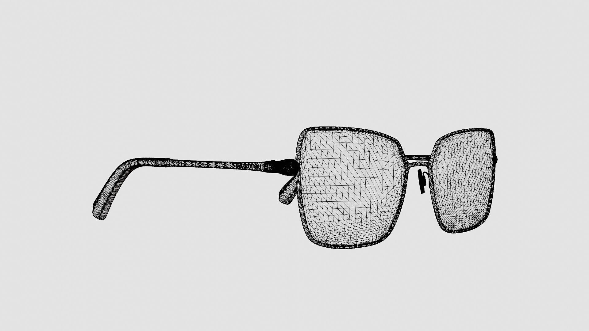 Swarovski - SK5352 016 Glasses Low-poly 3D model_7