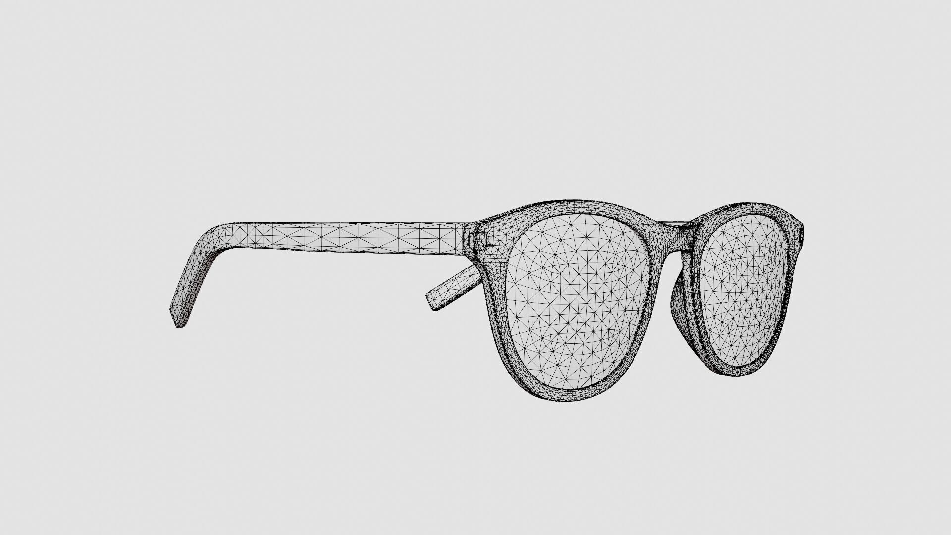Saint Laurent - SL 403 002 Glasses Low-poly 3D model_7