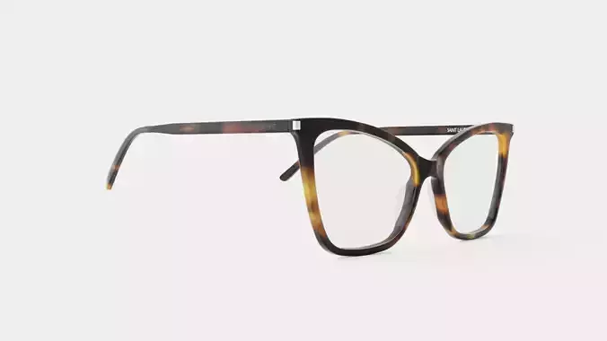 Saint Laurent - SL 386 006 Glasses Low-poly 3D model