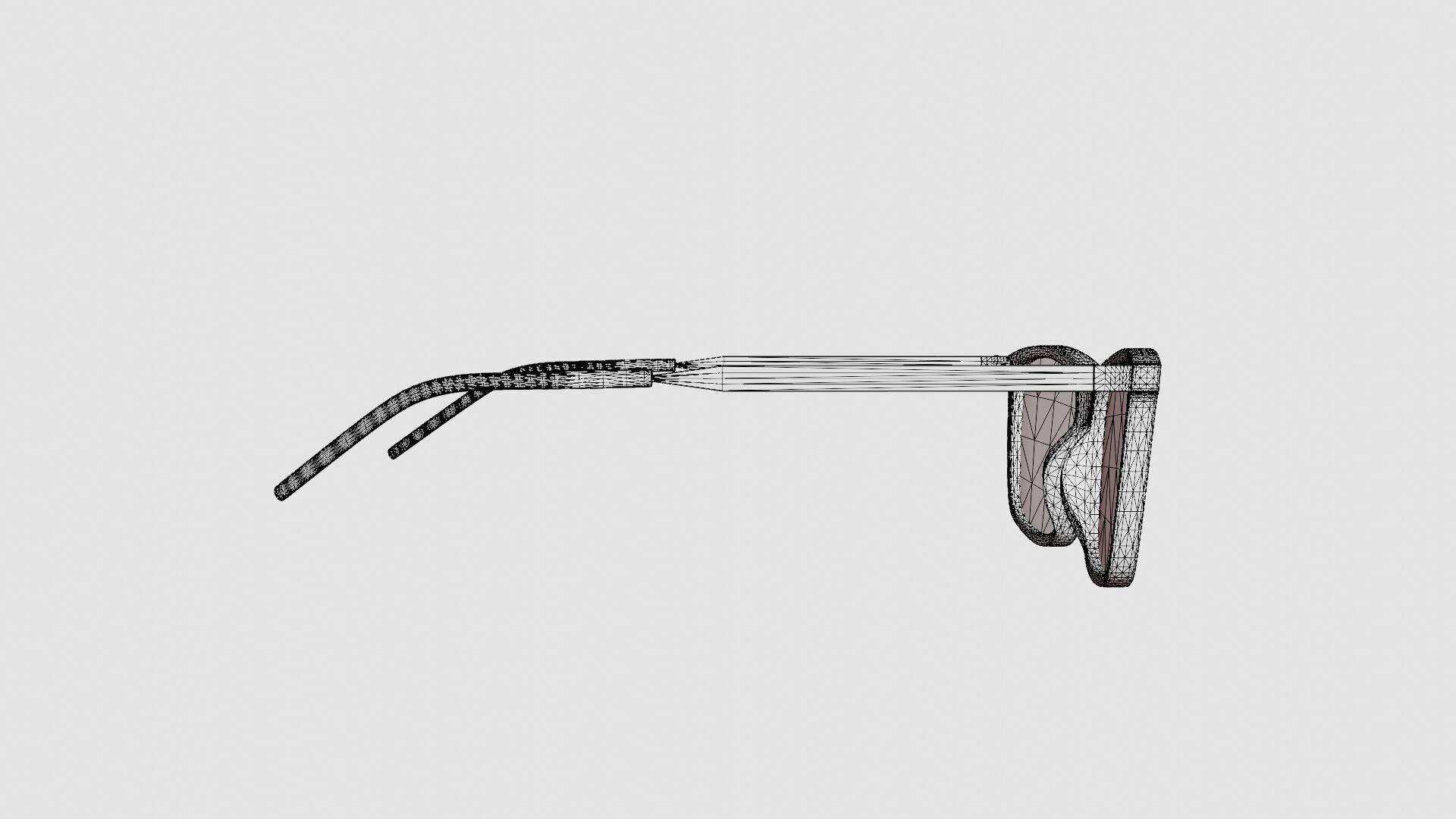 Saint Laurent - SL 344 007 Glasses Low-poly 3D model_8