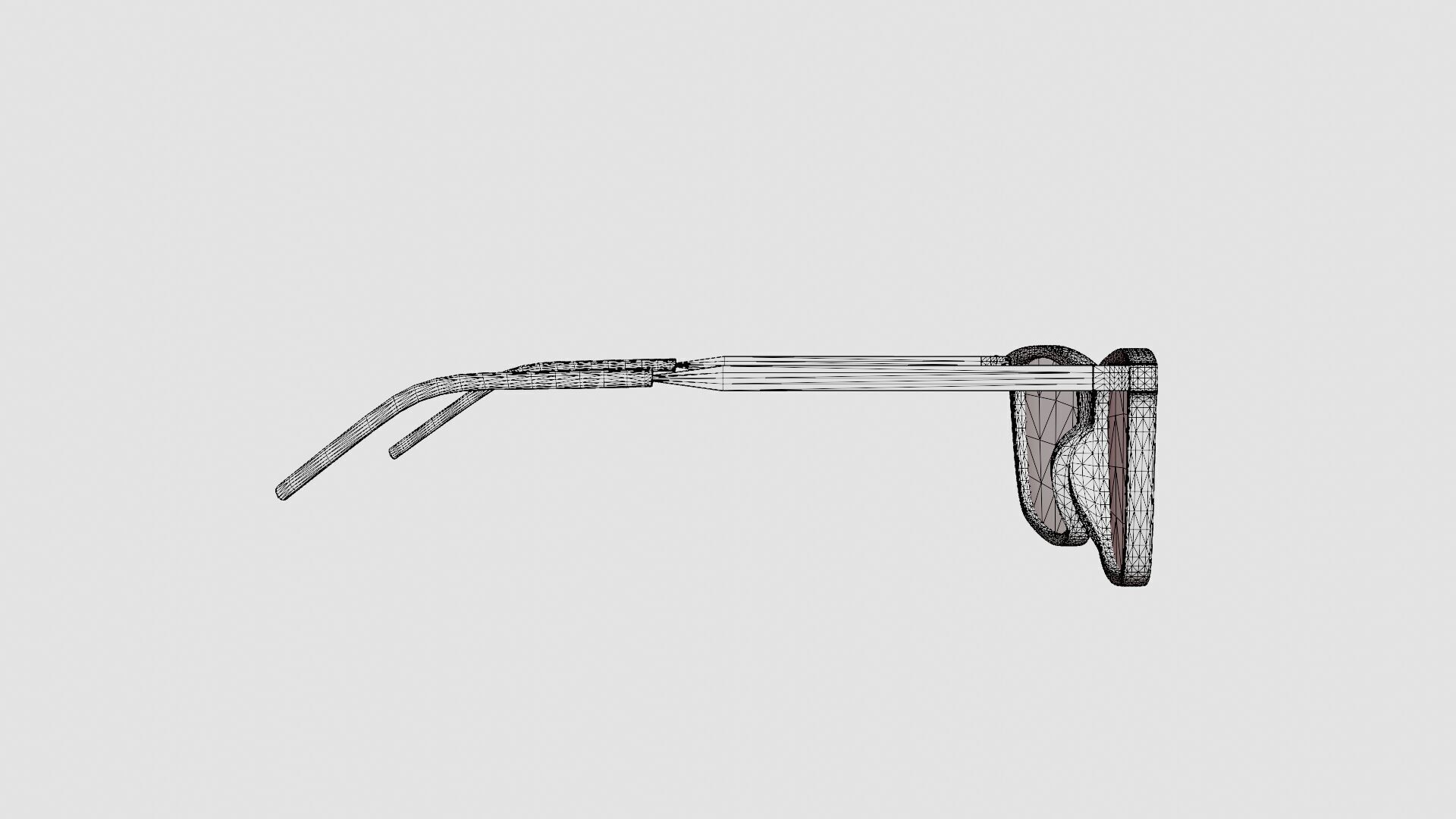 Saint Laurent - SL 344 003 Glasses Low-poly 3D model_8