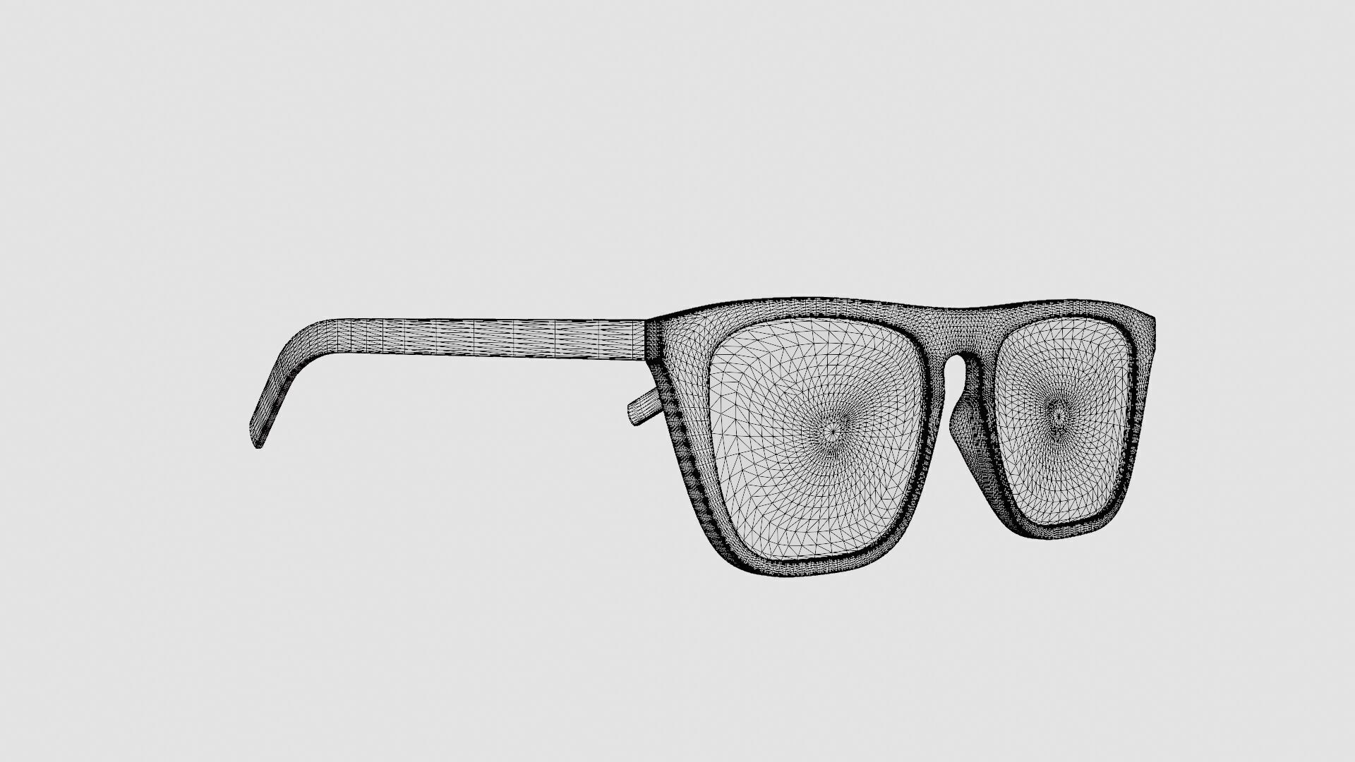 Saint Laurent - SL 343 008 Glasses Low-poly 3D model_7