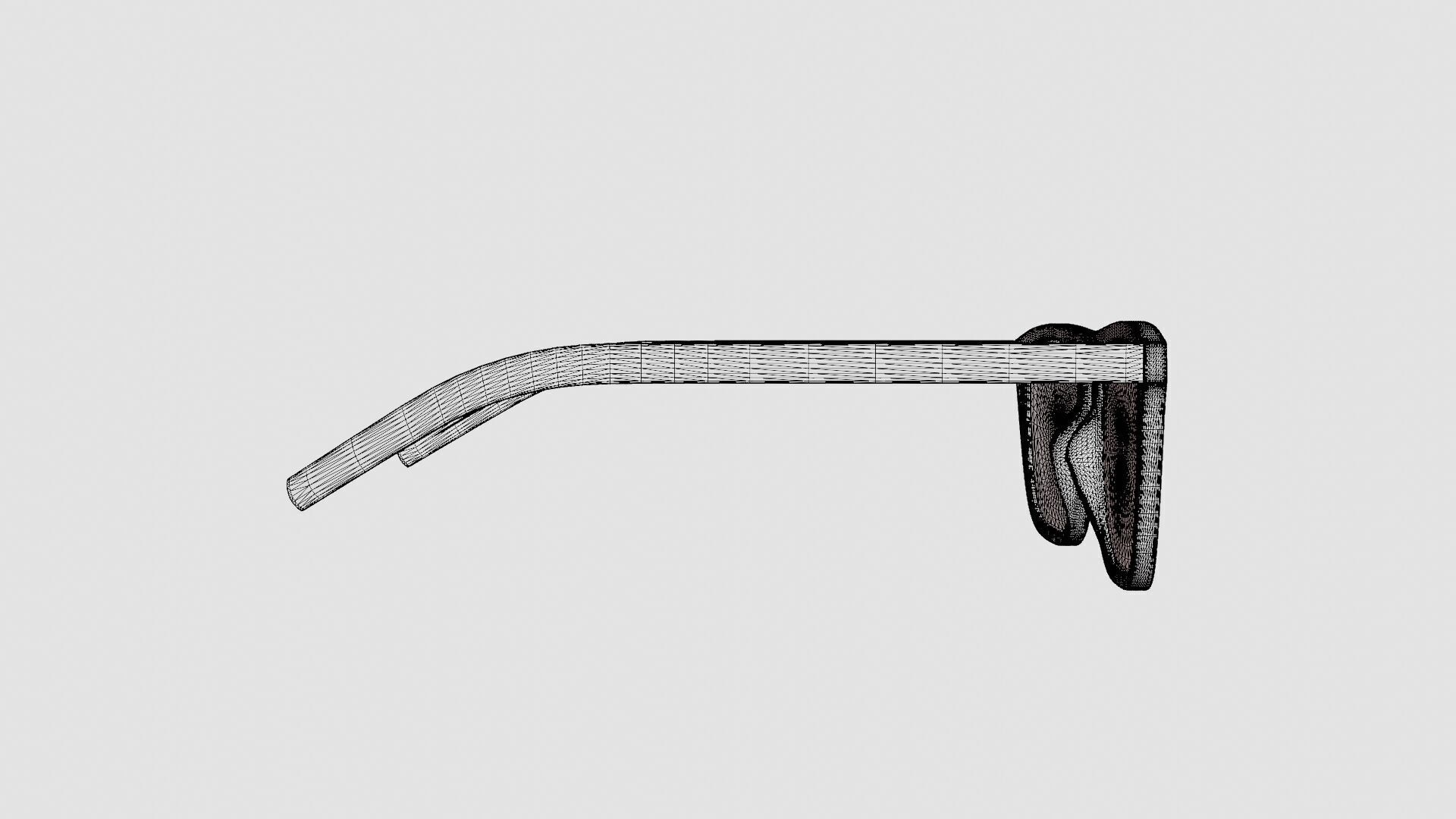 Saint Laurent - SL 343 008 Glasses Low-poly 3D model_8