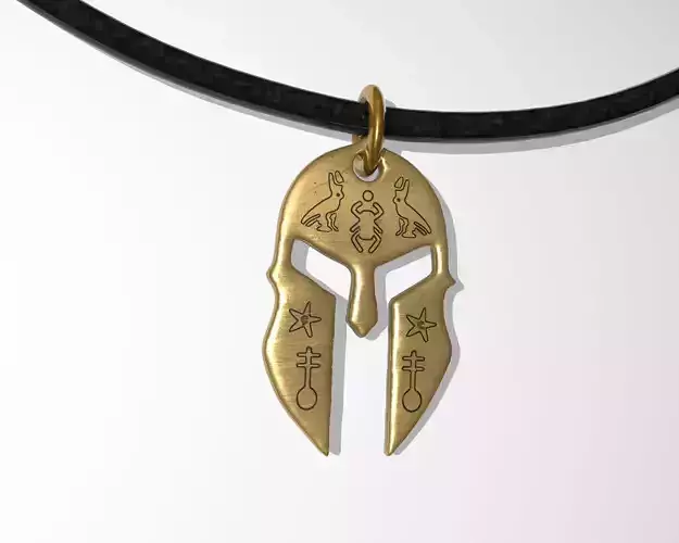 Helmet  Ancient Necklaces Pharaonic Inscriptions Egypt STL 