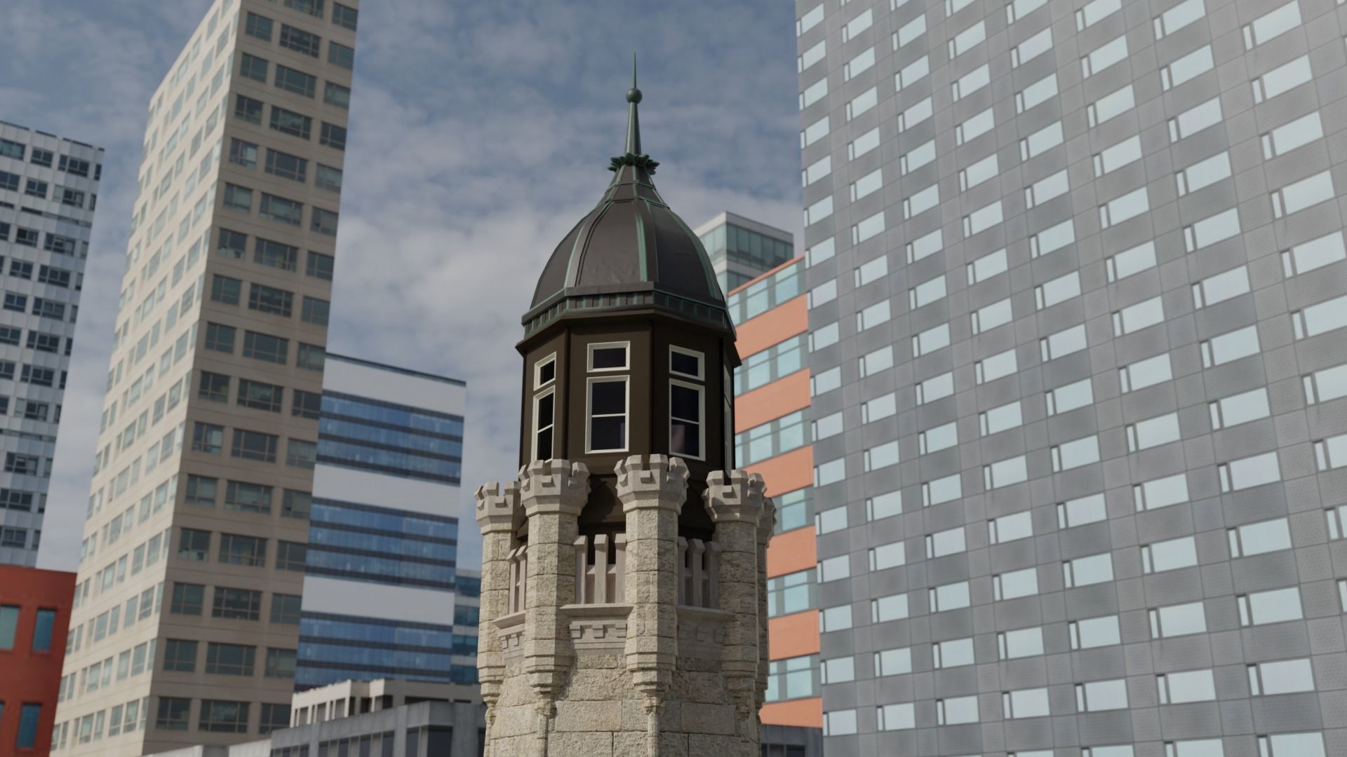 Chicago Water Tower Free 3D model_3