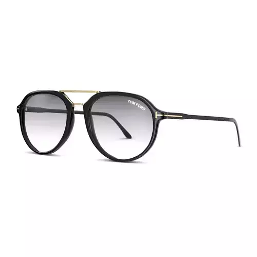 Tom Ford - FT0674 01B Glasses Low-poly 3D model