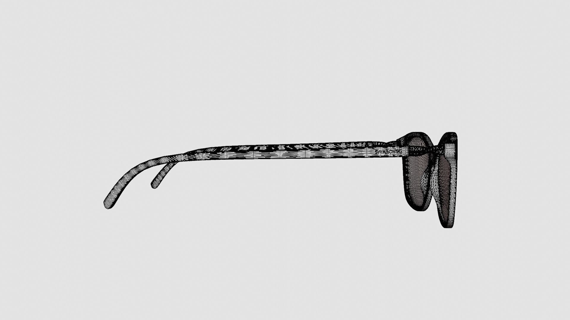 Swarovski - SK5121 052 Glasses Low-poly 3D model_8