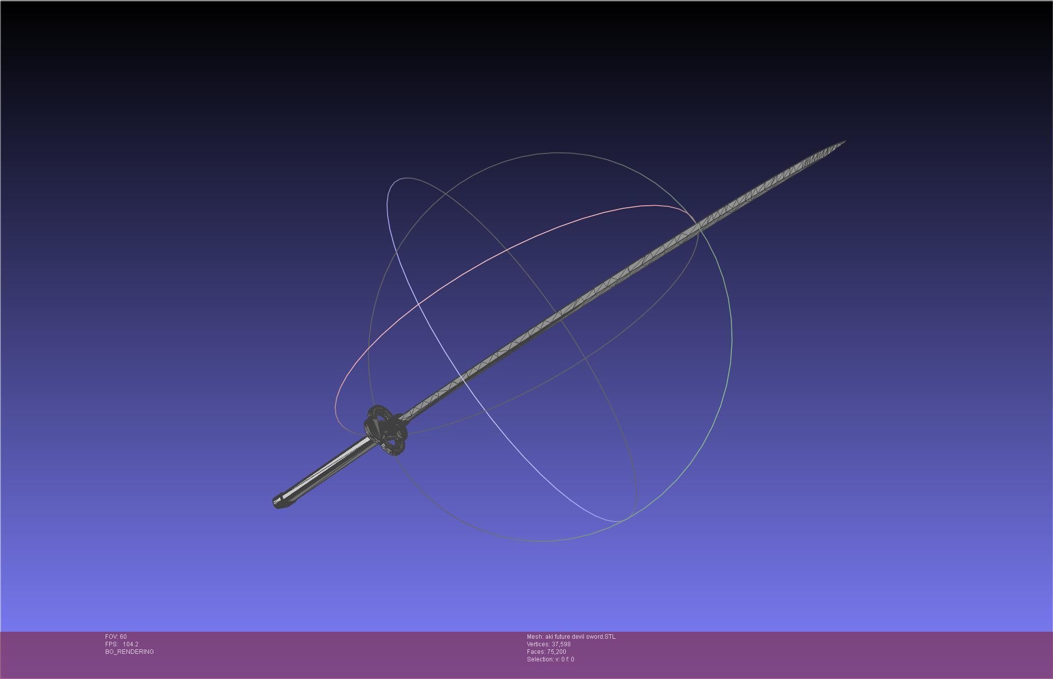 Chainsaw Man Aki Future Angel Sword 3D print model_36