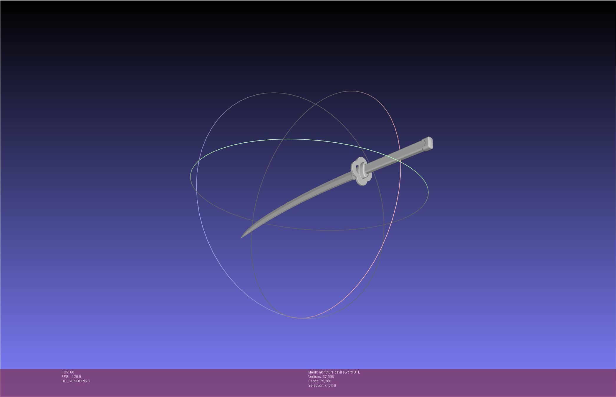 Chainsaw Man Aki Future Angel Sword 3D print model_30