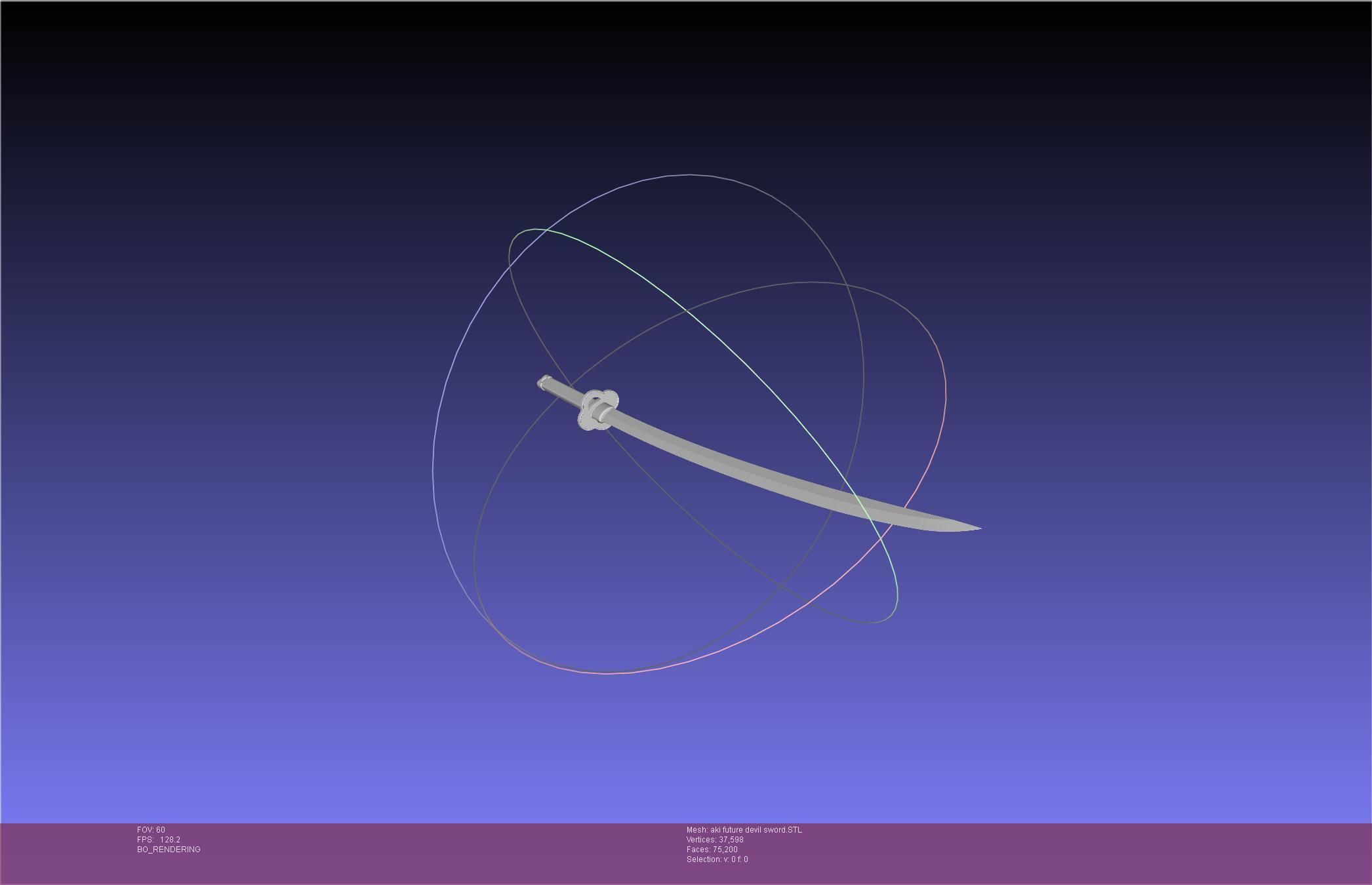 Chainsaw Man Aki Future Angel Sword 3D print model_26