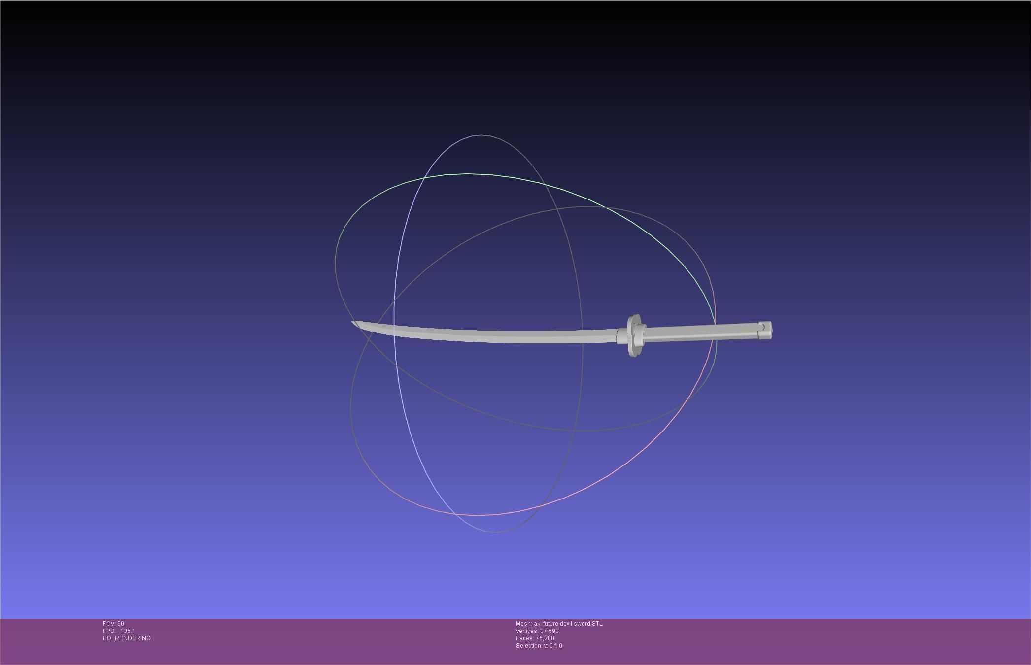 Chainsaw Man Aki Future Angel Sword 3D print model_16