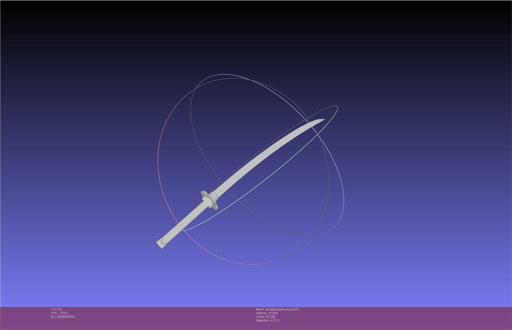 Chainsaw Man Aki Future Angel Sword 3D print model_23