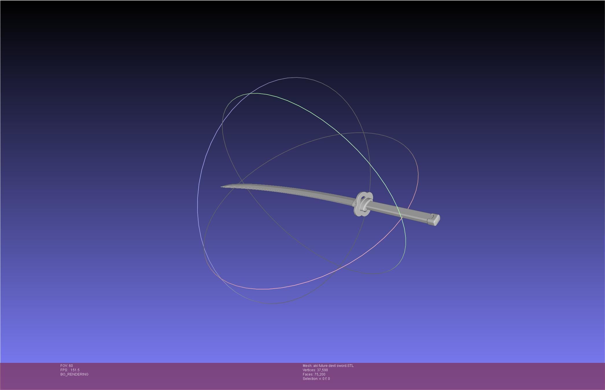 Chainsaw Man Aki Future Angel Sword 3D print model_10