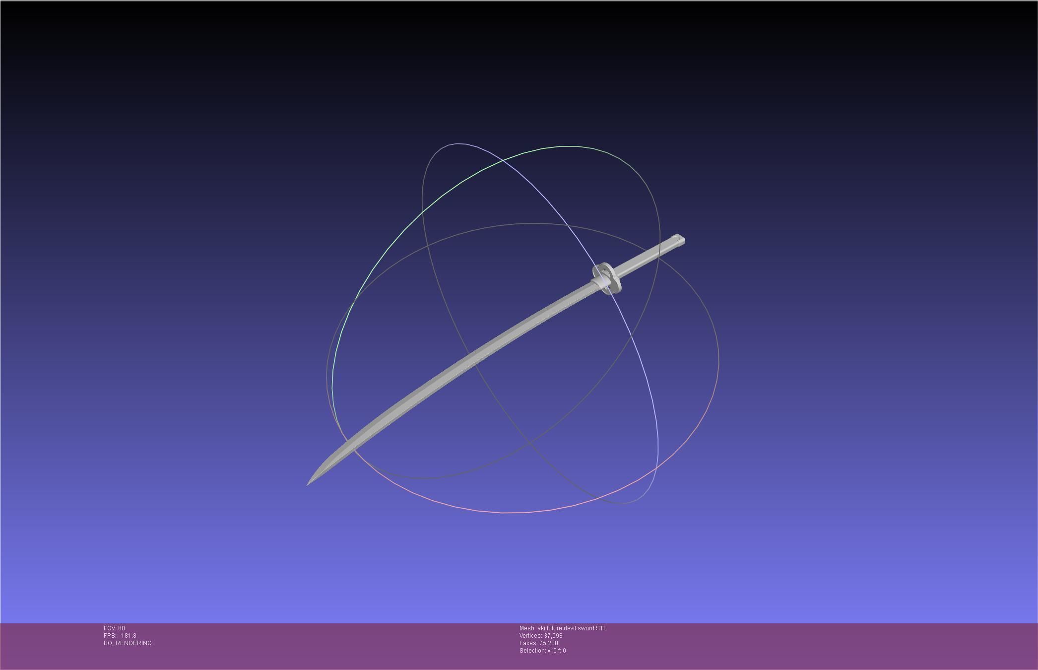 Chainsaw Man Aki Future Angel Sword 3D print model_20