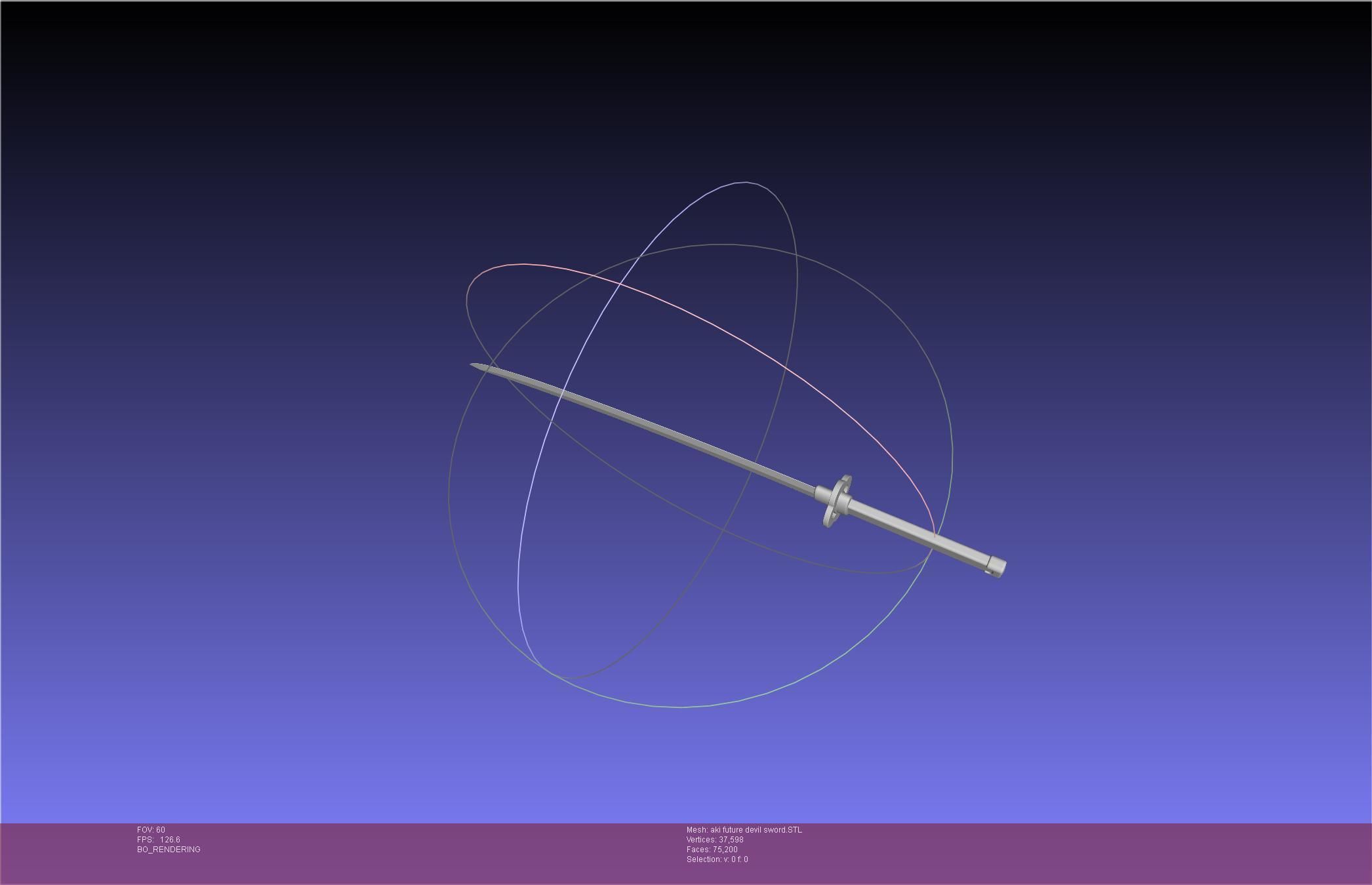 Chainsaw Man Aki Future Angel Sword 3D print model_31