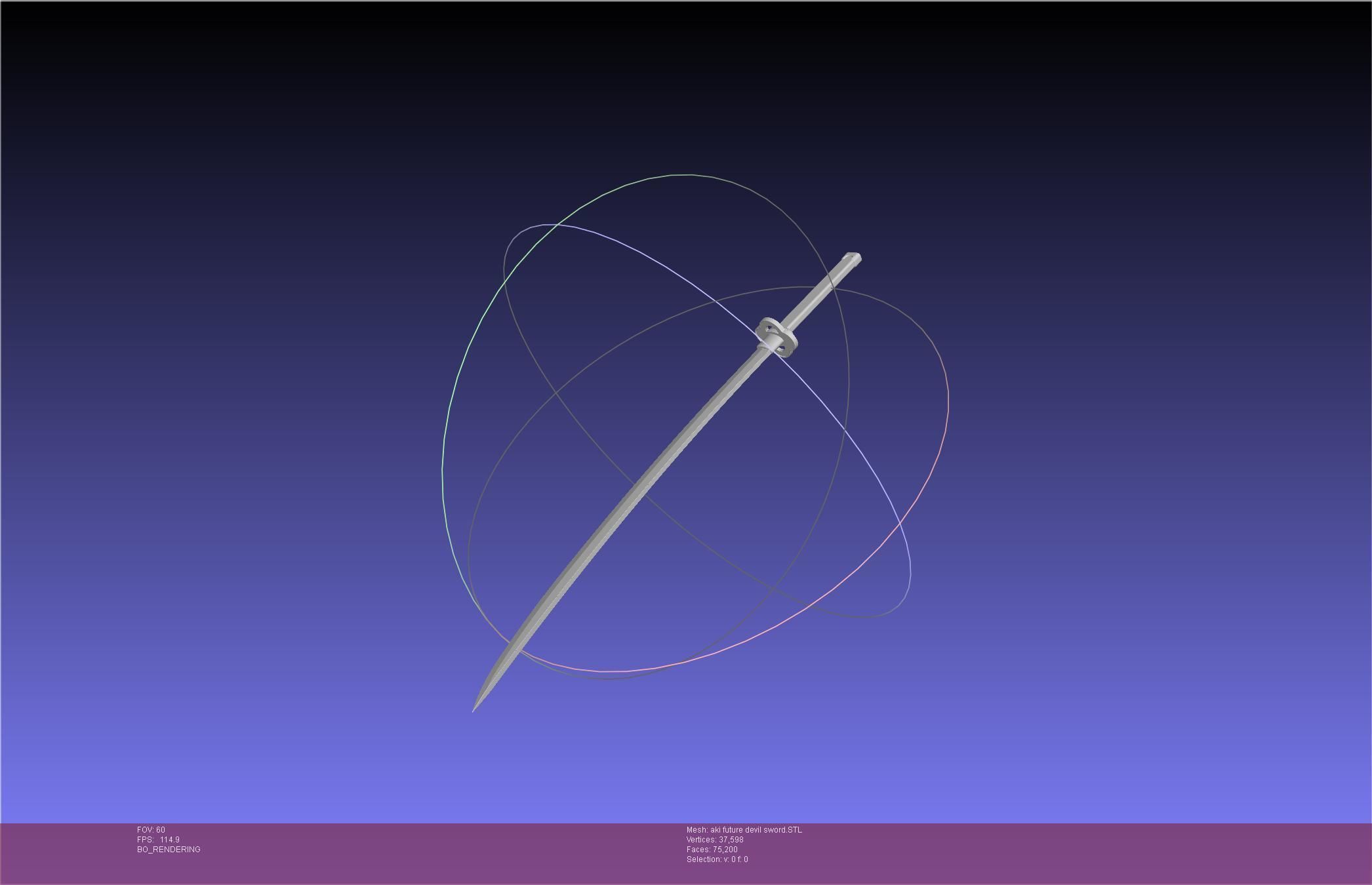 Chainsaw Man Aki Future Angel Sword 3D print model_9