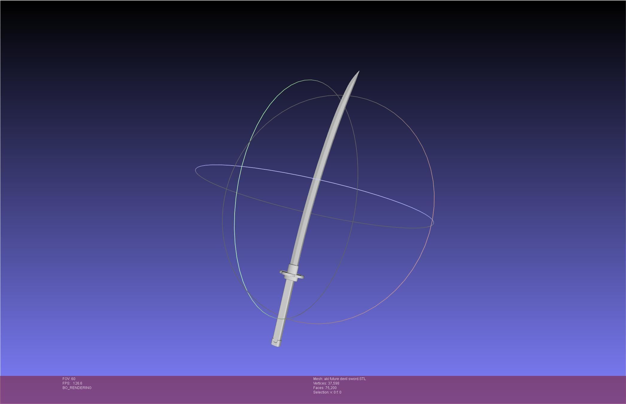 Chainsaw Man Aki Future Angel Sword 3D print model_13