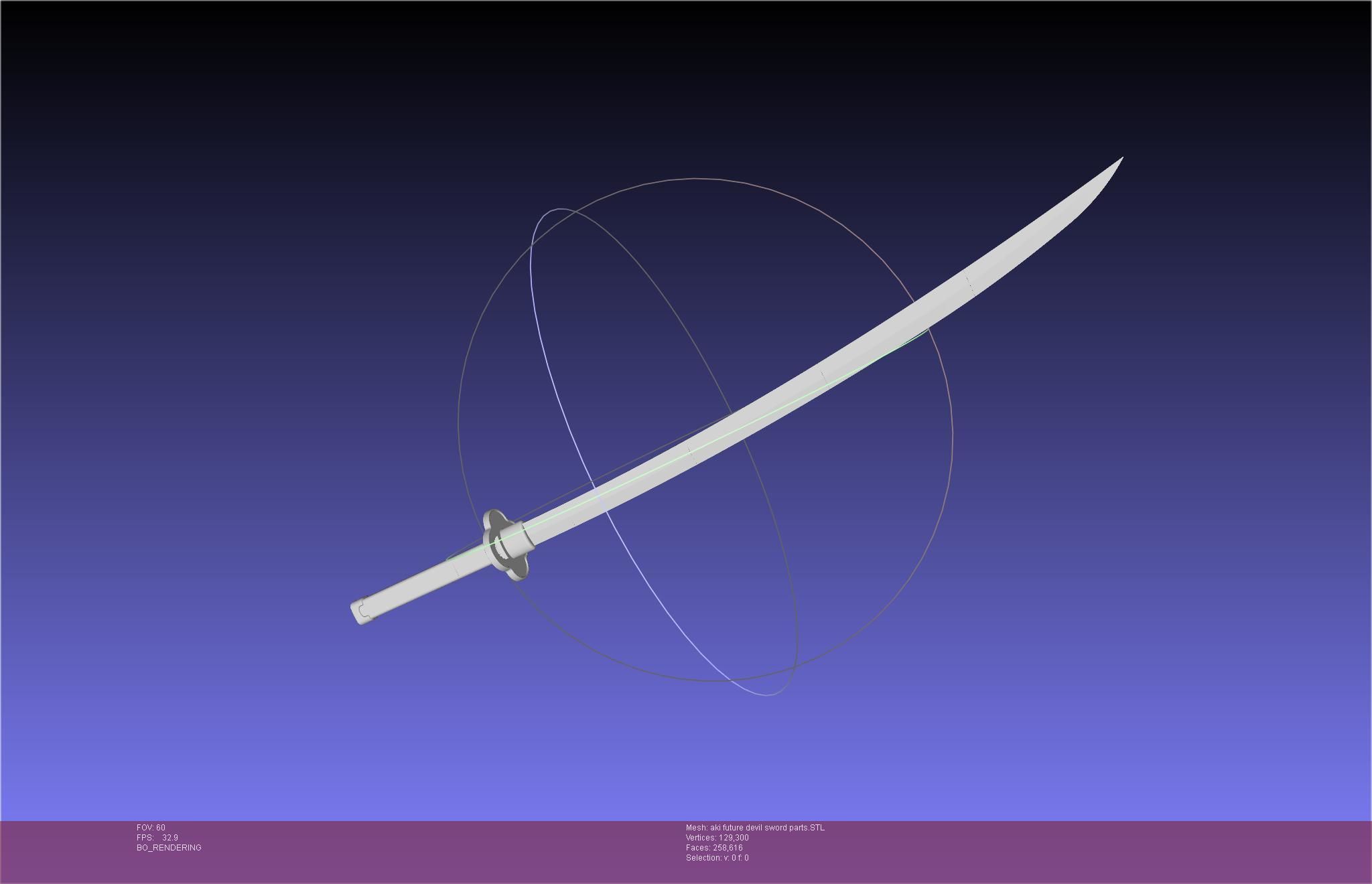 Chainsaw Man Aki Future Angel Sword 3D print model_45