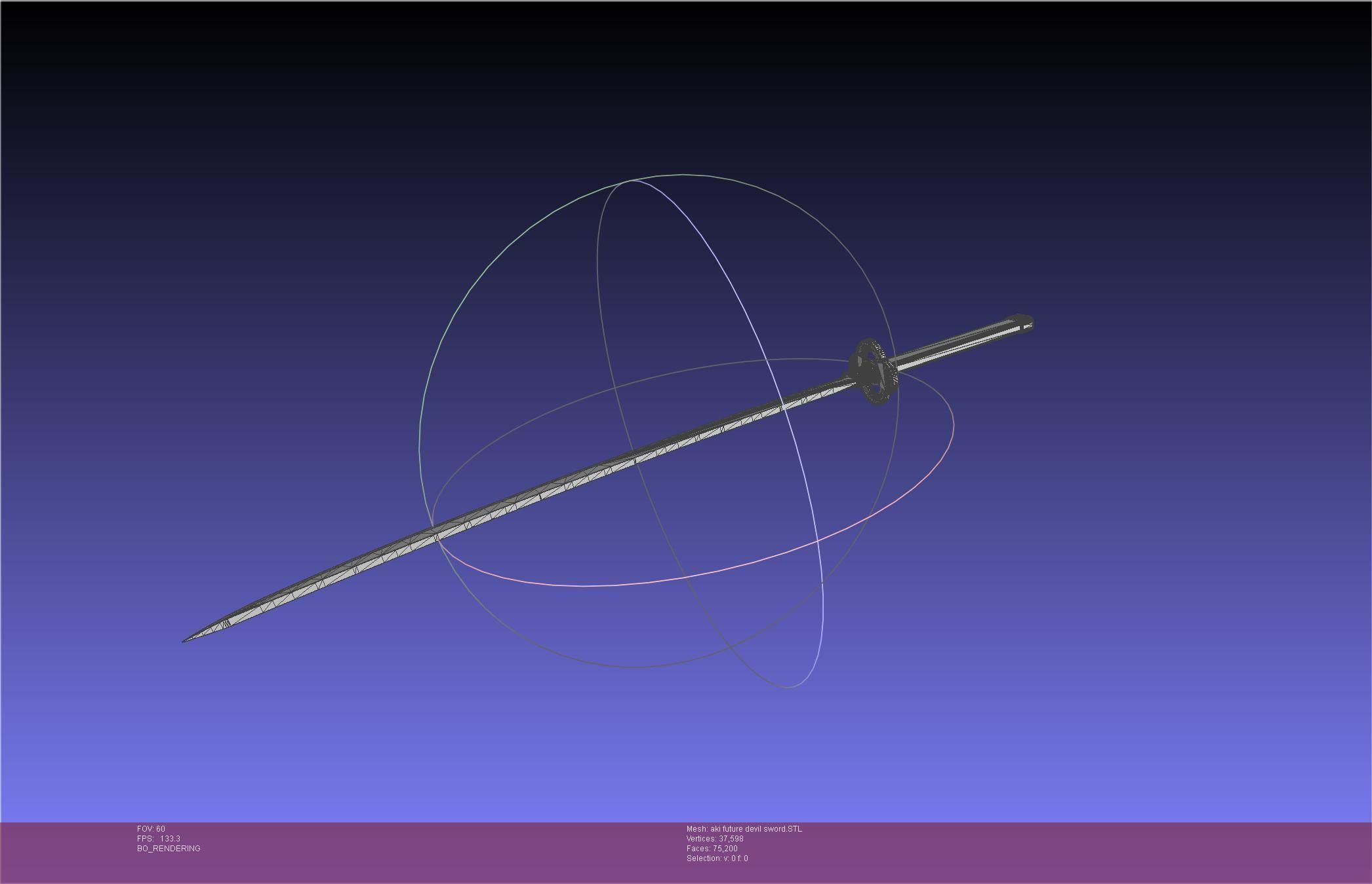 Chainsaw Man Aki Future Angel Sword 3D print model_38