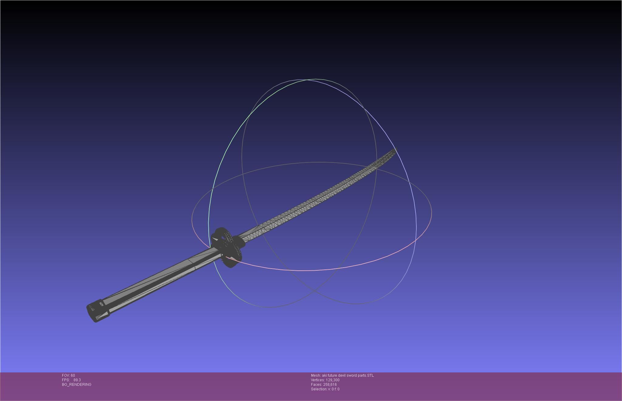 Chainsaw Man Aki Future Angel Sword 3D print model_47