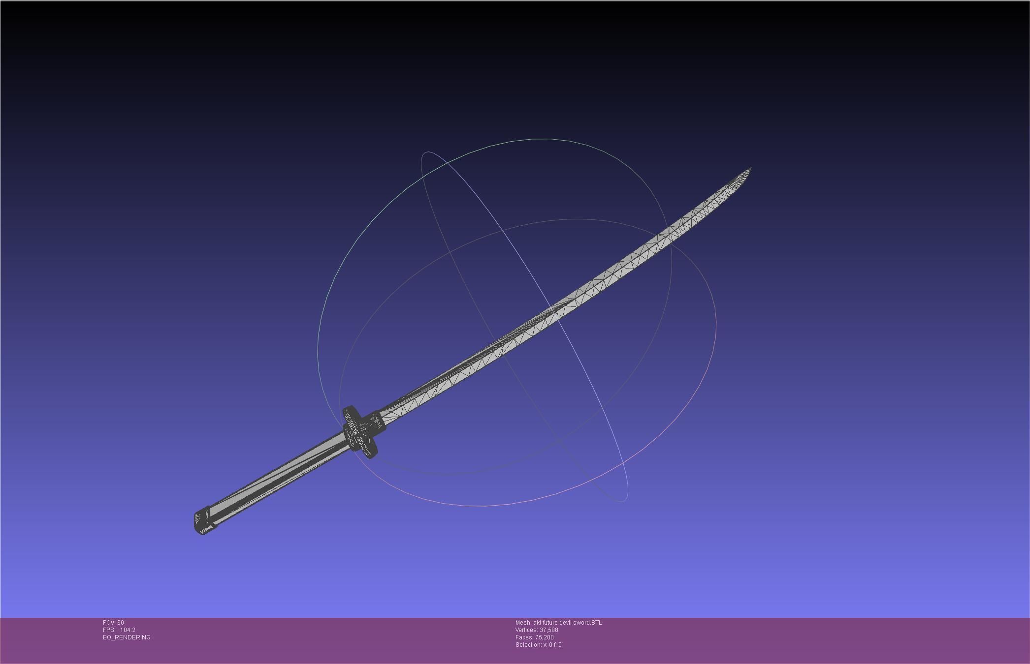 Chainsaw Man Aki Future Angel Sword 3D print model_35
