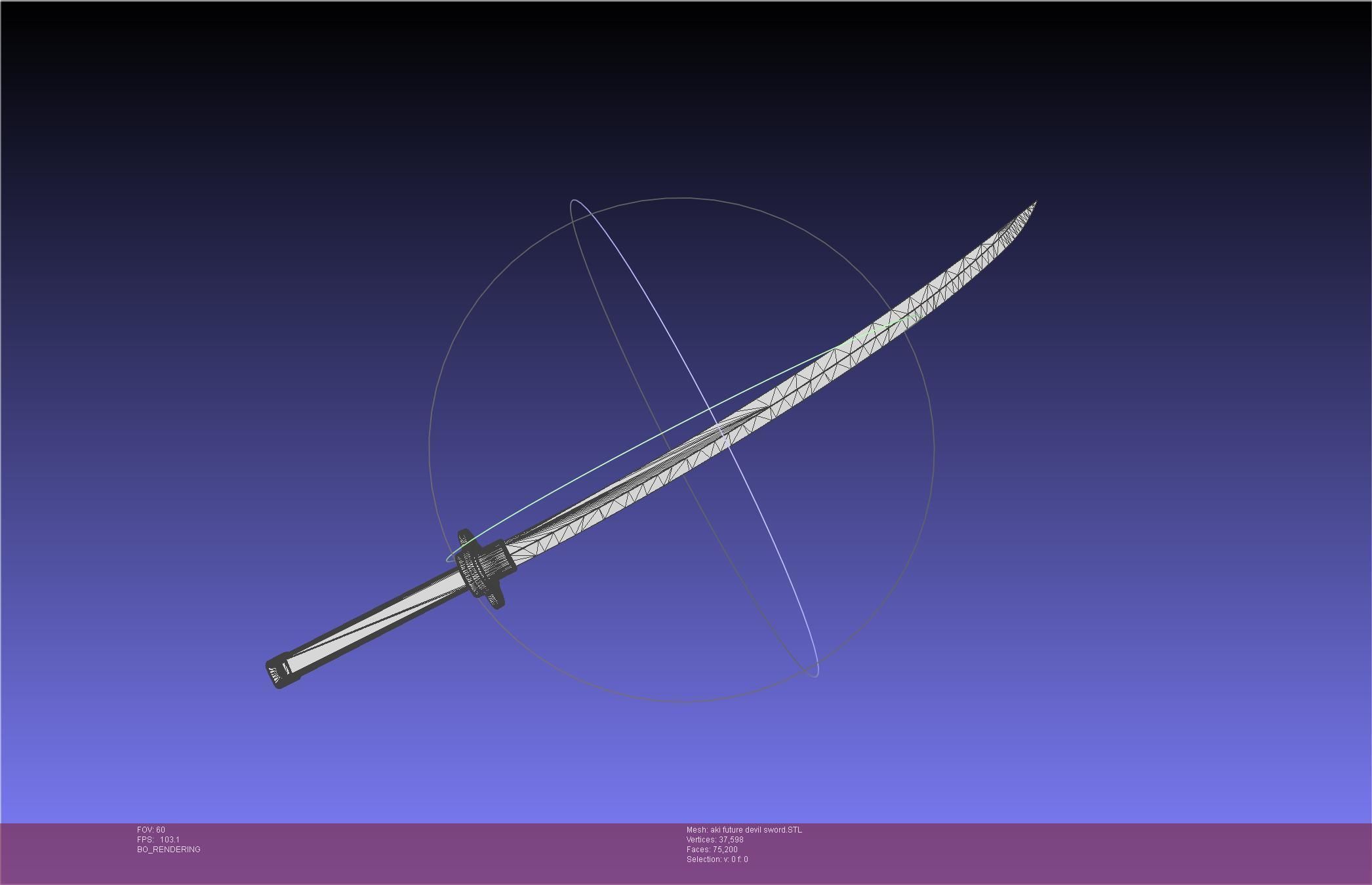 Chainsaw Man Aki Future Angel Sword 3D print model_34