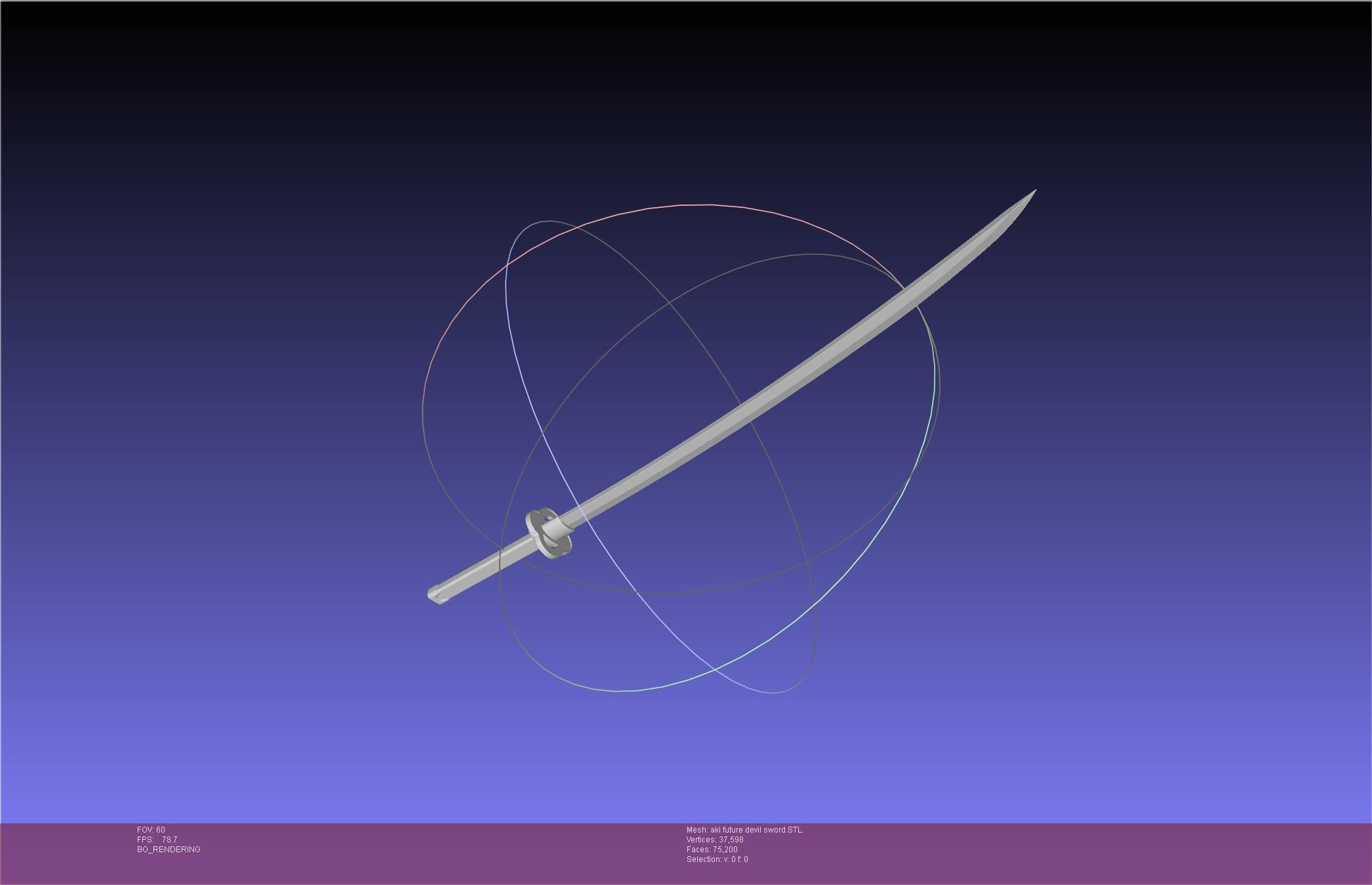 Chainsaw Man Aki Future Angel Sword 3D print model_6