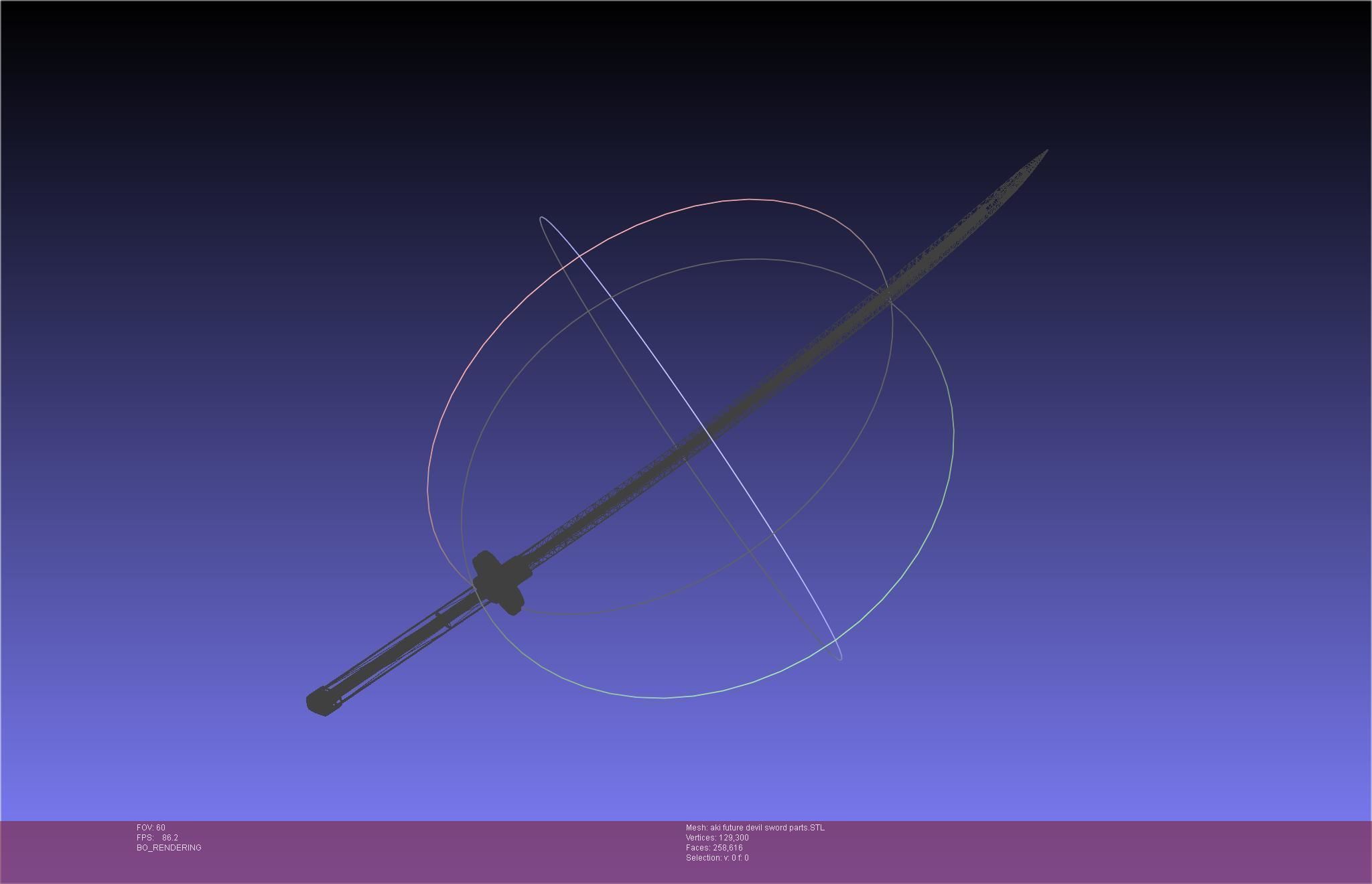 Chainsaw Man Aki Future Angel Sword 3D print model_51