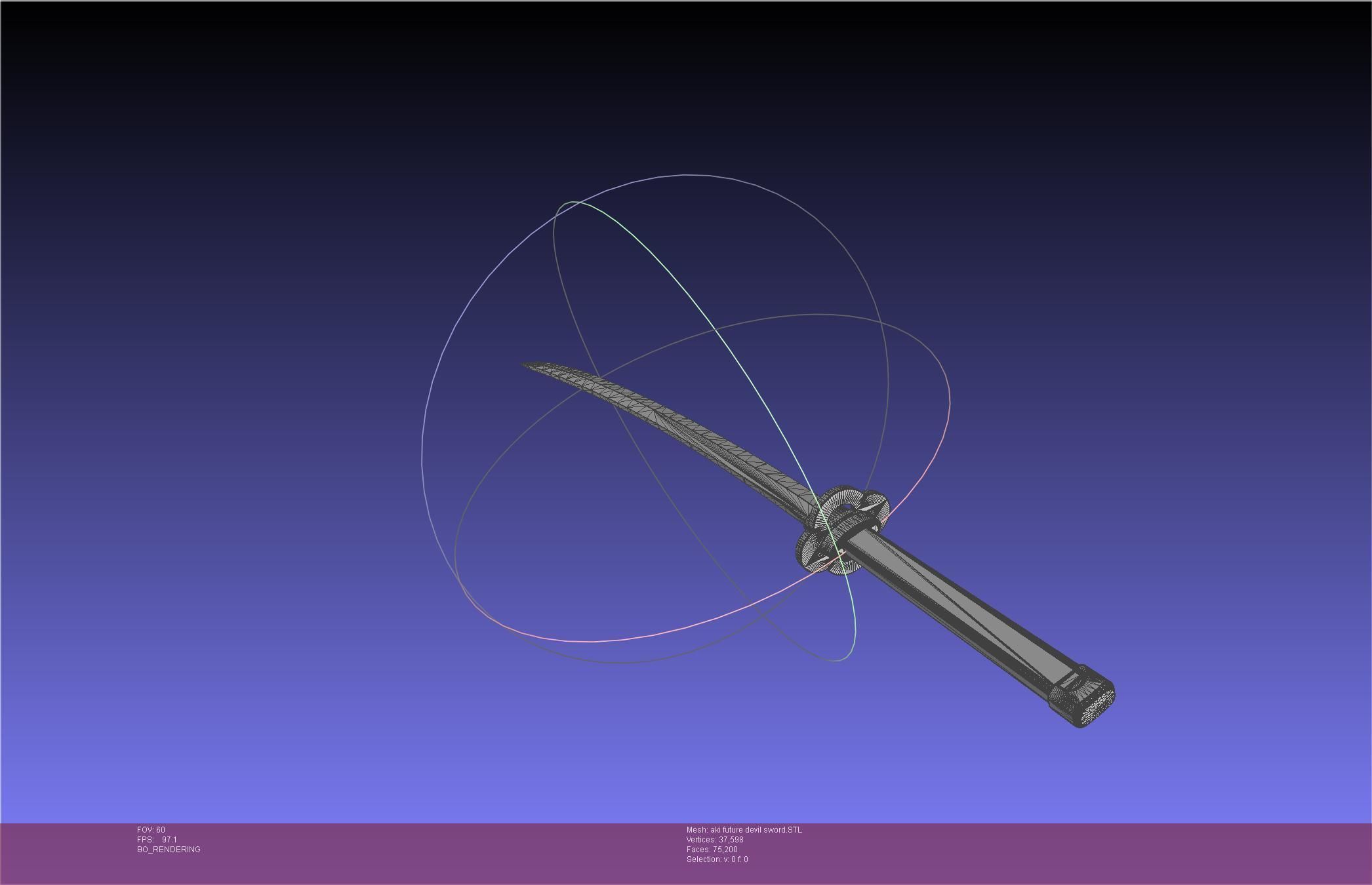 Chainsaw Man Aki Future Angel Sword 3D print model_39