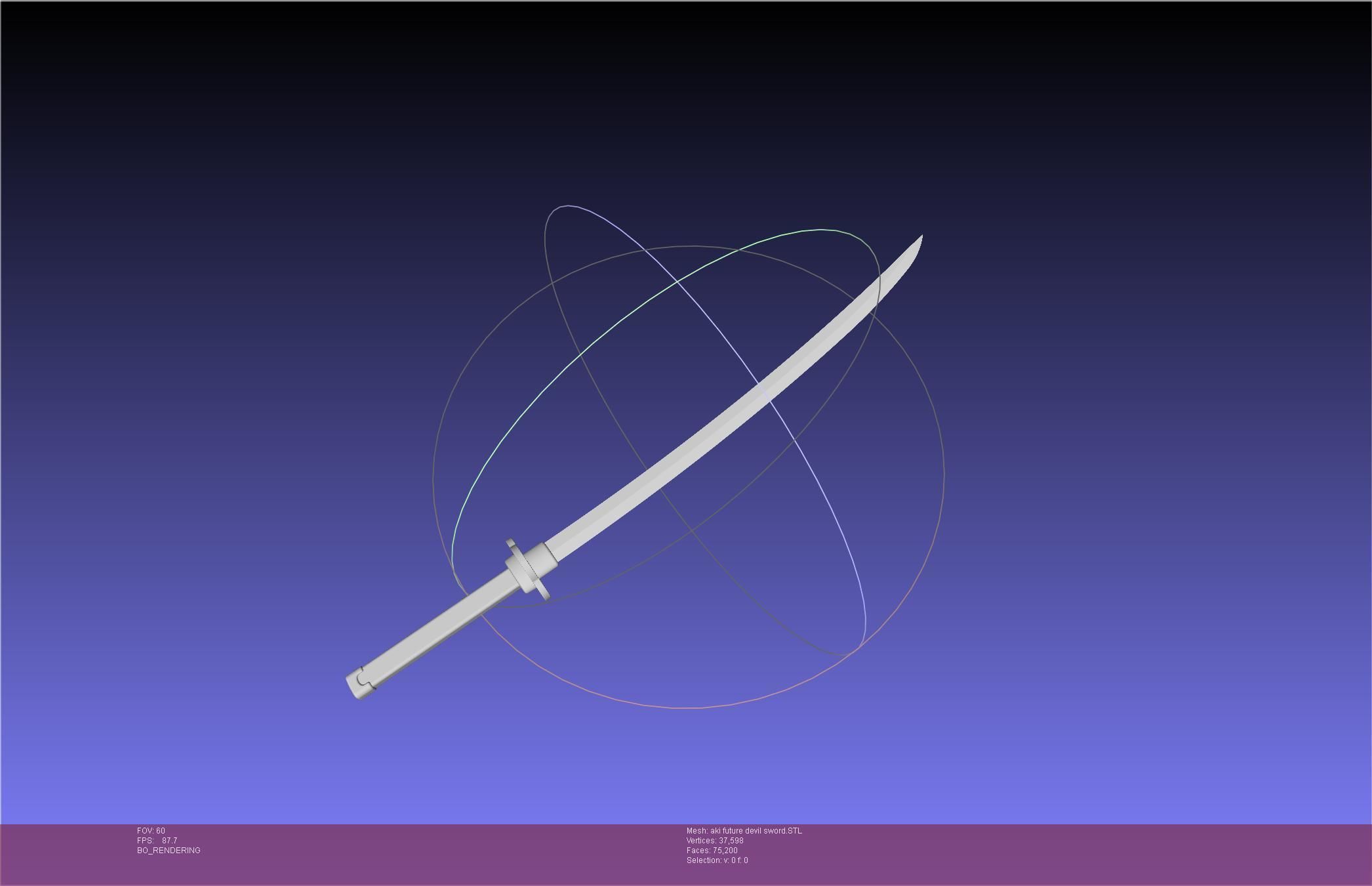 Chainsaw Man Aki Future Angel Sword 3D print model_2