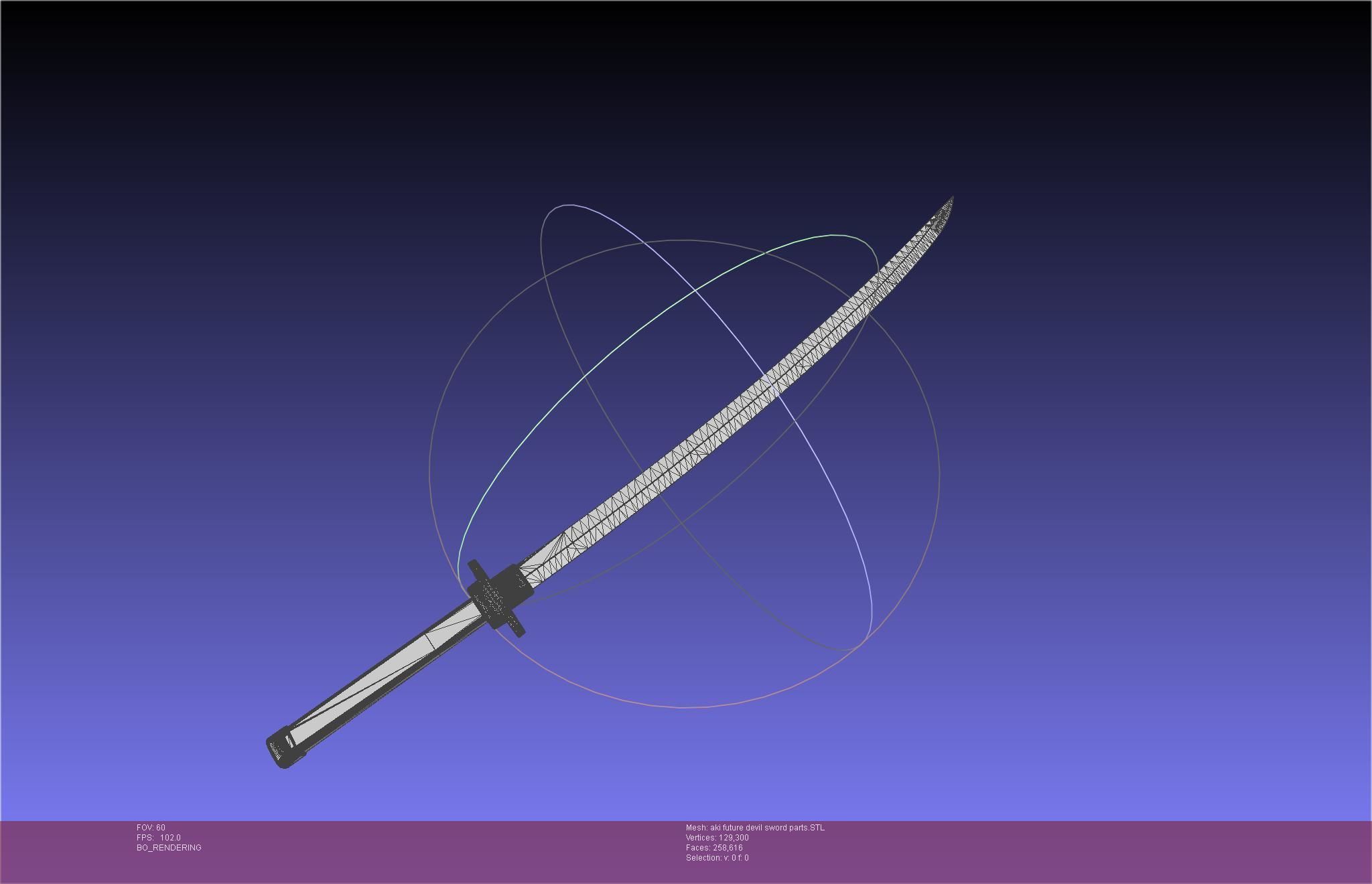 Chainsaw Man Aki Future Angel Sword 3D print model_48