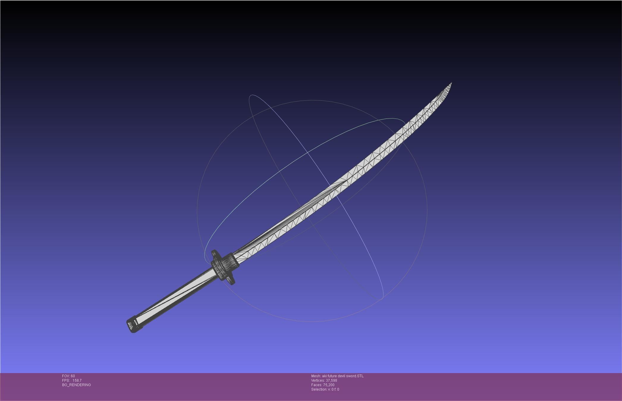 Chainsaw Man Aki Future Angel Sword 3D print model_43