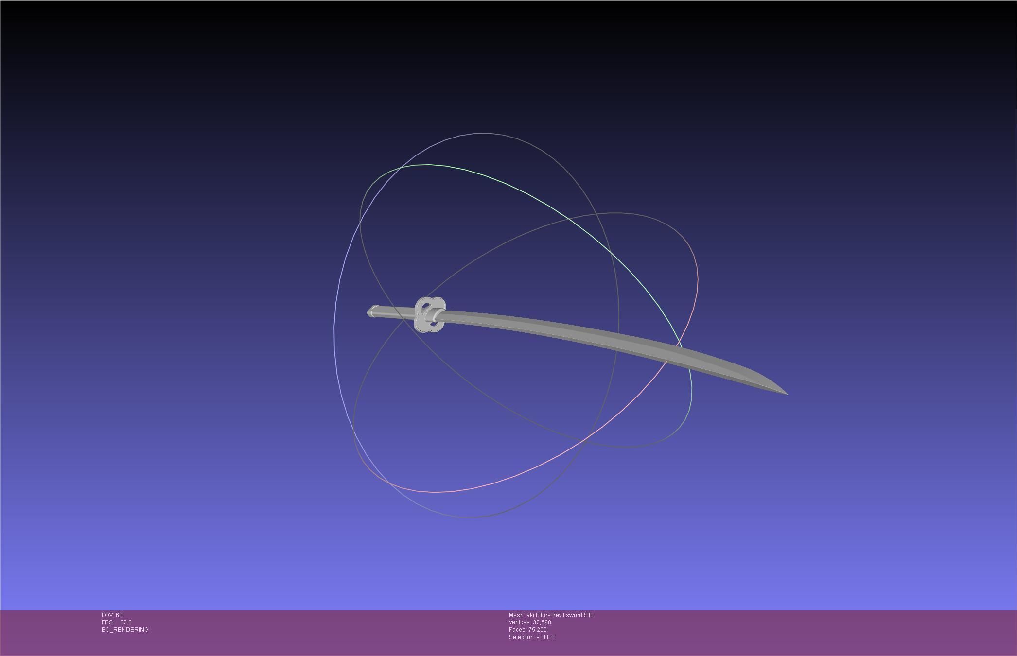 Chainsaw Man Aki Future Angel Sword 3D print model_5