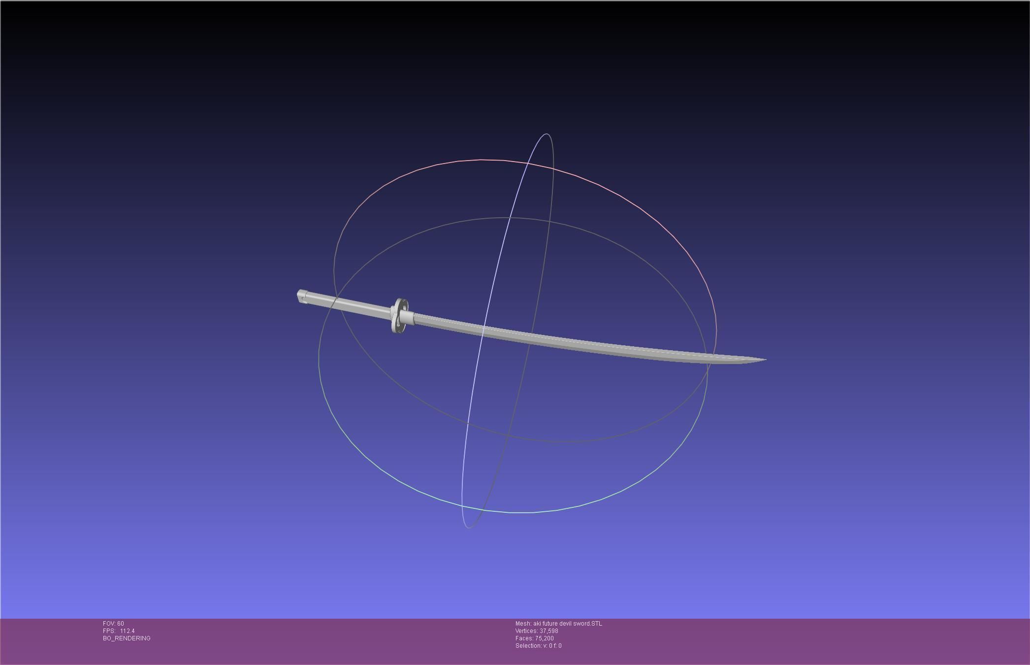 Chainsaw Man Aki Future Angel Sword 3D print model_25