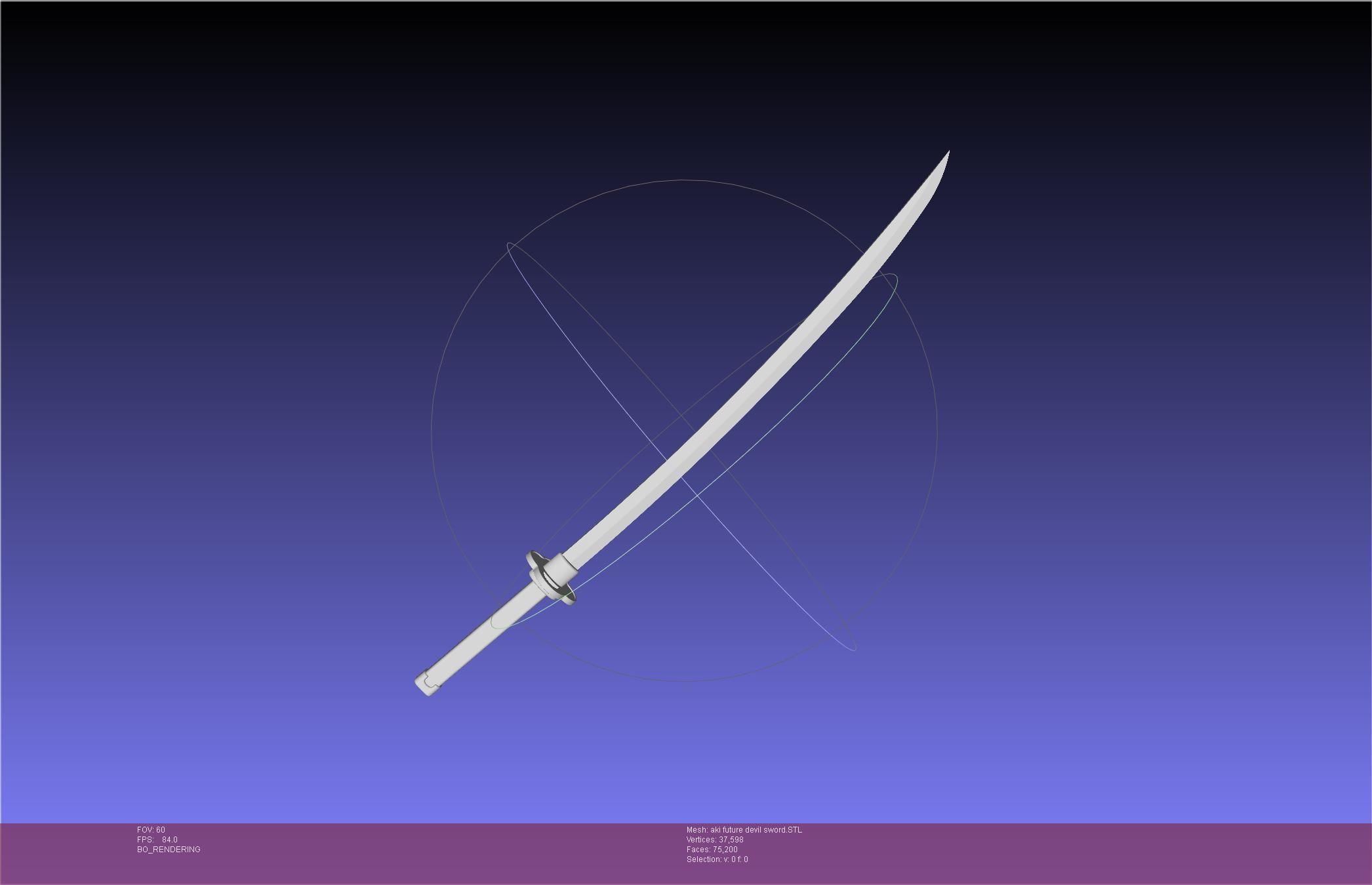 Chainsaw Man Aki Future Angel Sword 3D print model_1