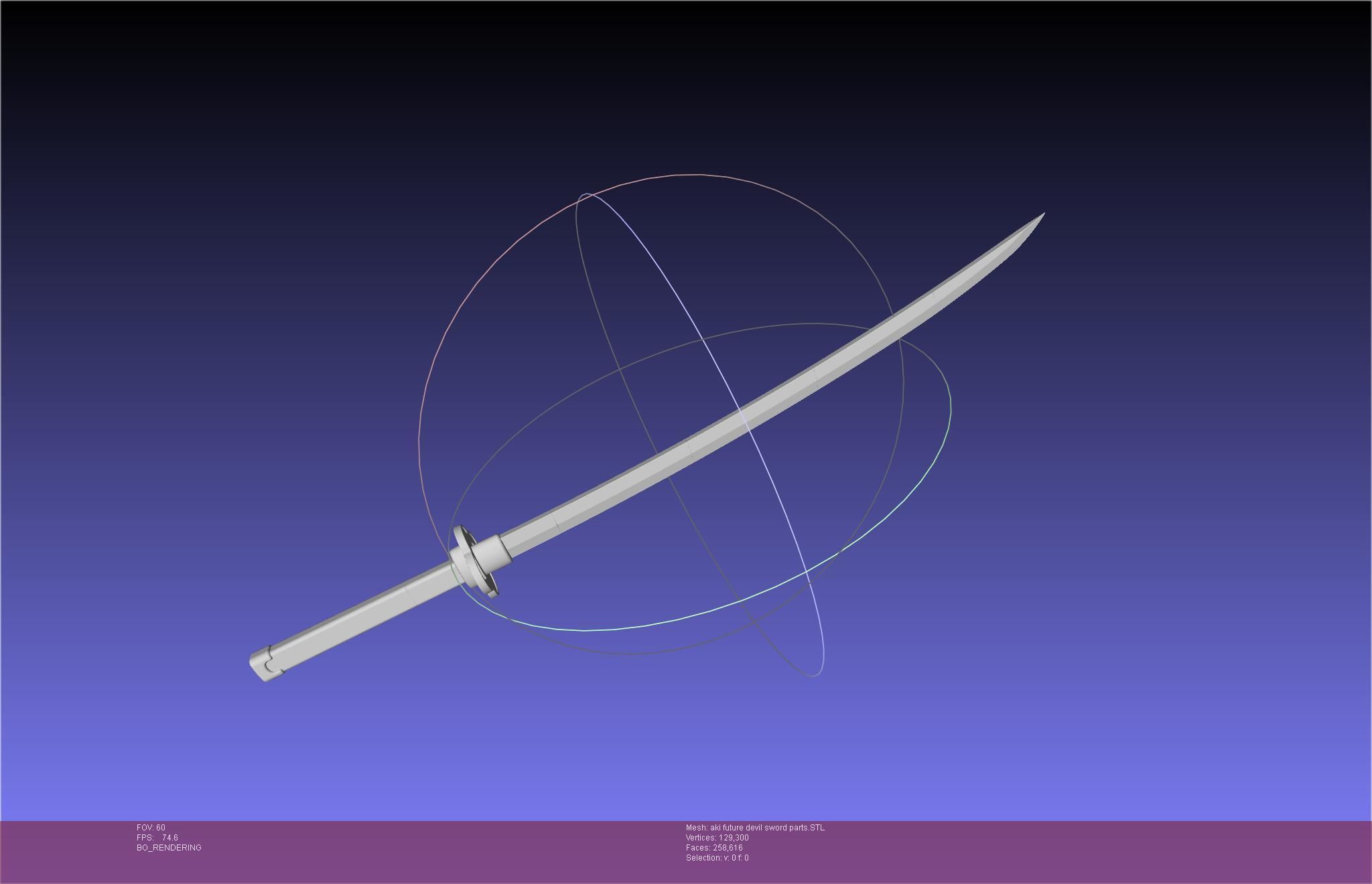 Chainsaw Man Aki Future Angel Sword 3D print model_44